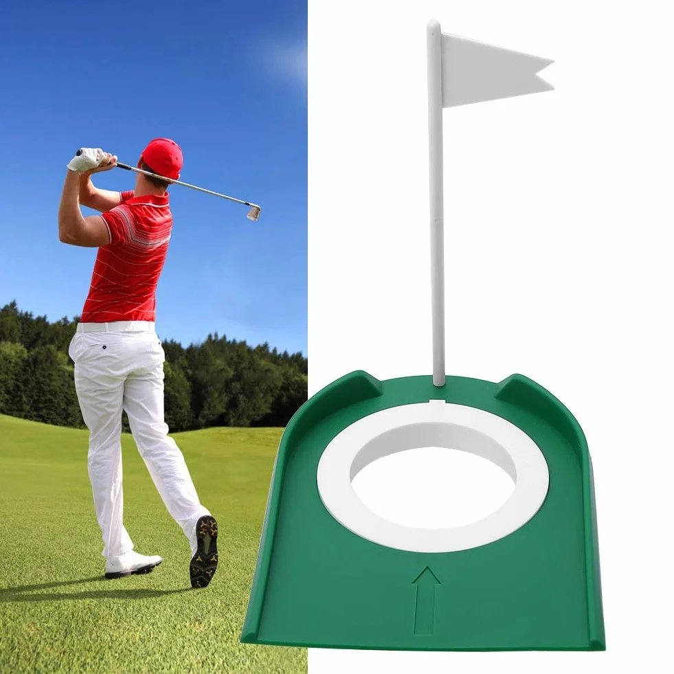 Plastikowy puchar do miotacza golfowego z otworami i flagami
