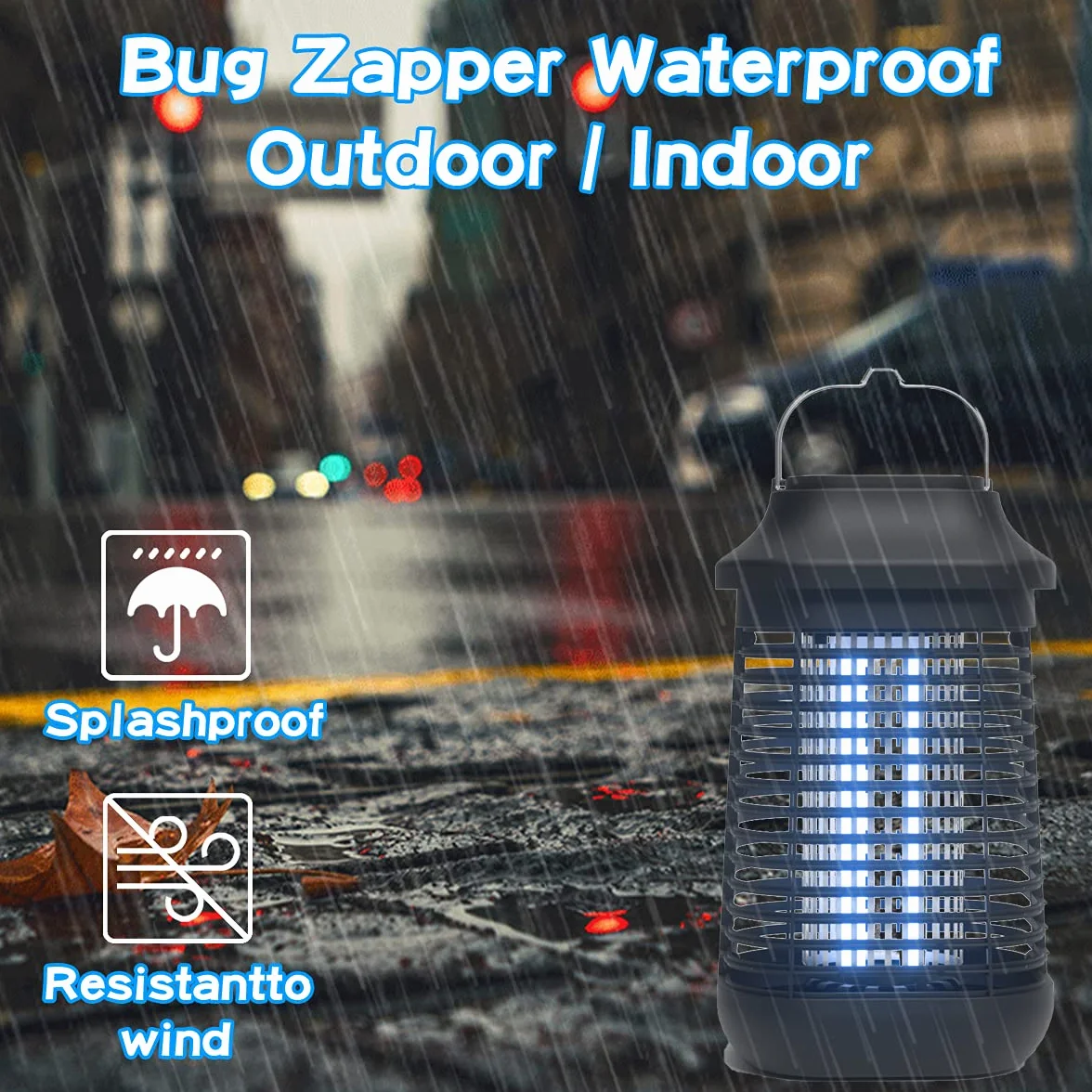 Bug Zapper Outdoor, Electric Mosquito Zapper, Mosquito Repellent Outdoor, Metal Housing Fly Zapper Waterproof,4200V 20W, Mosquito Trap for Indoor, Patio, Garden