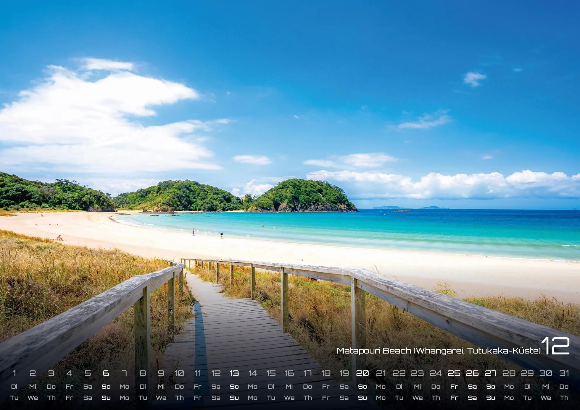 Neuseeland - Das Land der langen weißen Wolke - 2026 - Kalender DIN A2: Der Wandkalender mit den schönsten Motiven aus Neuseeland für das Jahr 2026 im extragroßen Format DIN A2 (ca. 60 x 42 cm)!