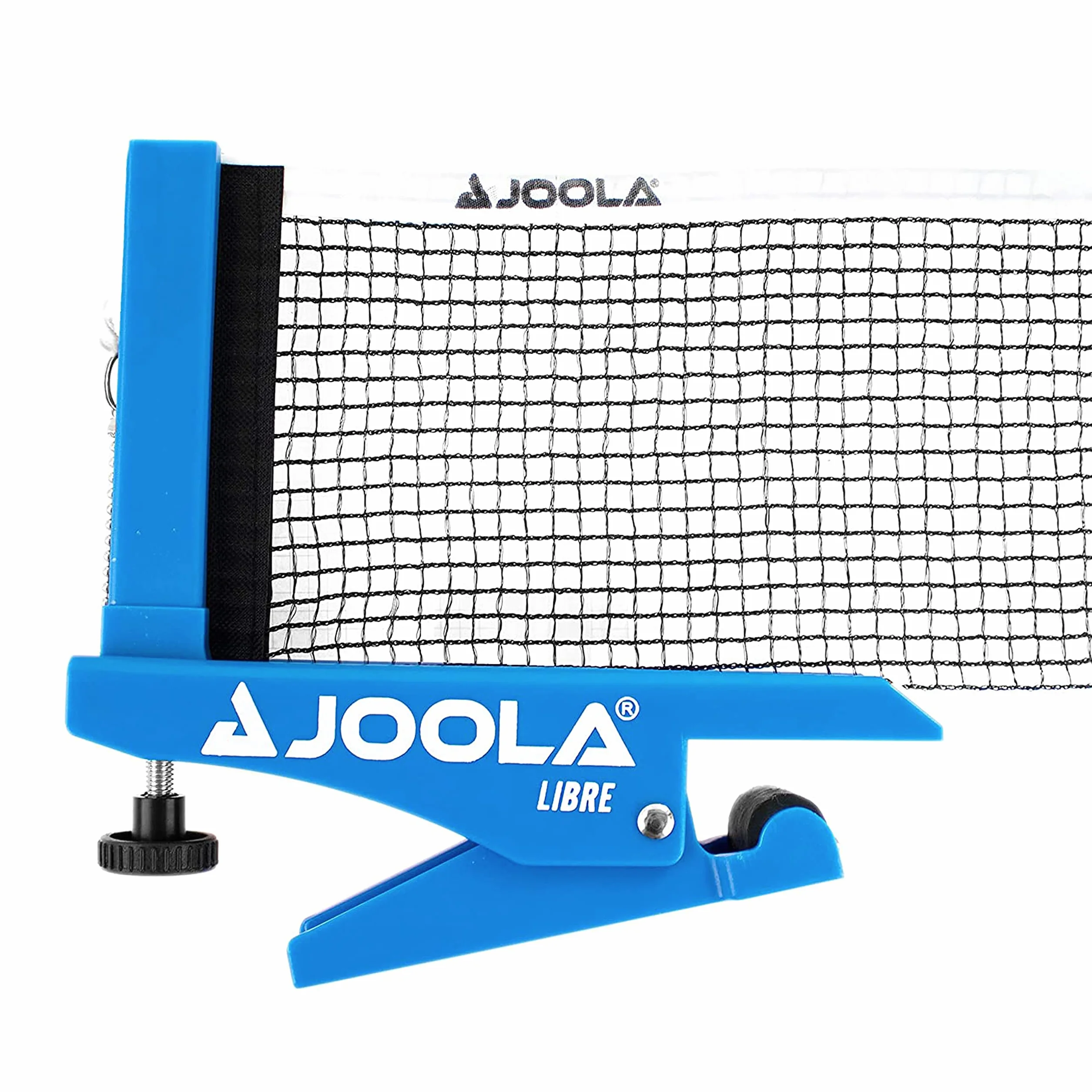 JOOLA Siatka do tenisa stołowego LIBRE- OUTDOOR zestaw siatek do tenisa stołowego do sportów rekreacyjnych - technologia zaciskowa - regulacja wysokości za pomocą śruby blokującej