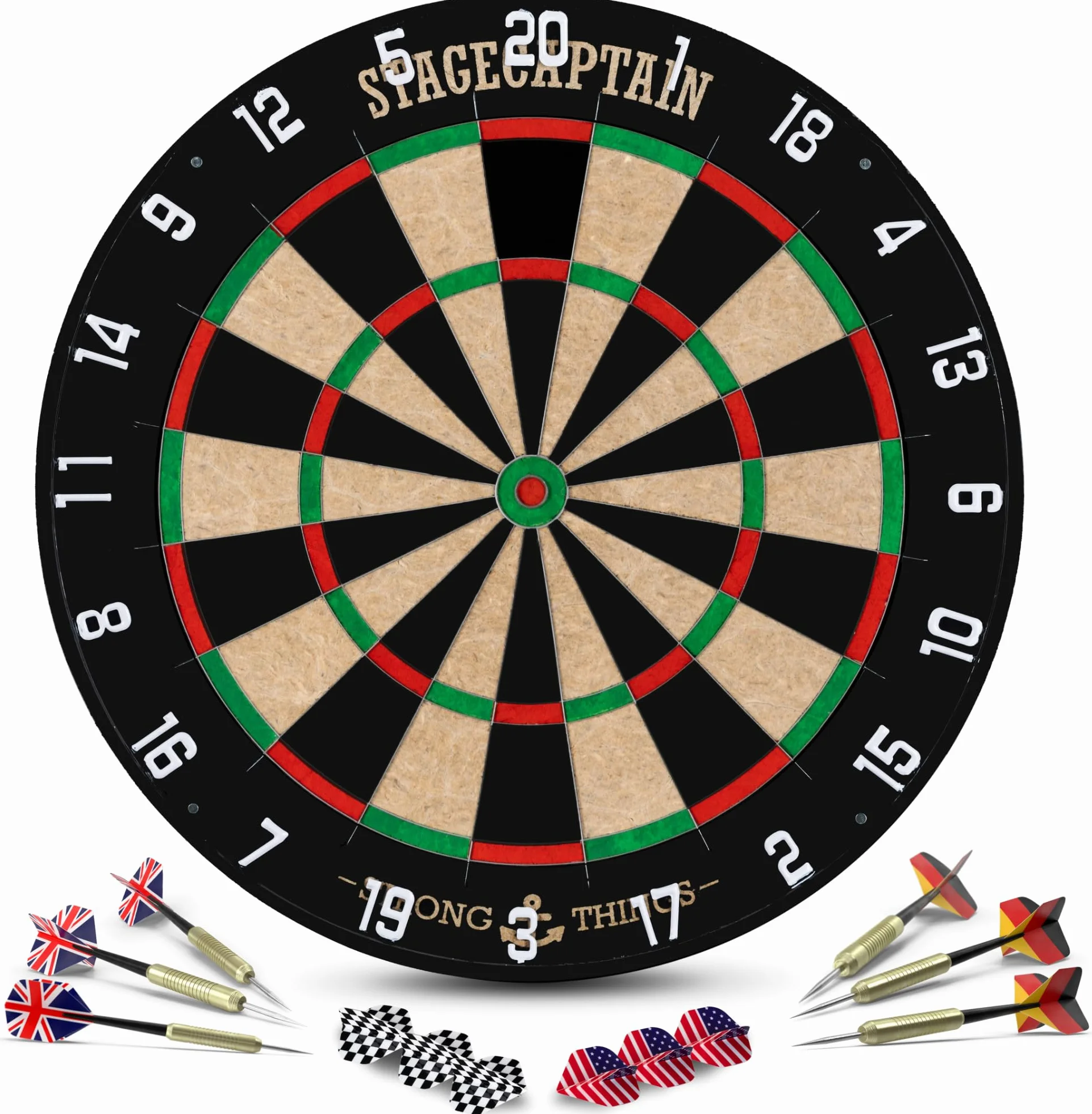 Stagecaptain DBS-1715C Bullseye Champion – Profesjonalna Stalowa Tarcza z Sizalu i 6 Rzutkami