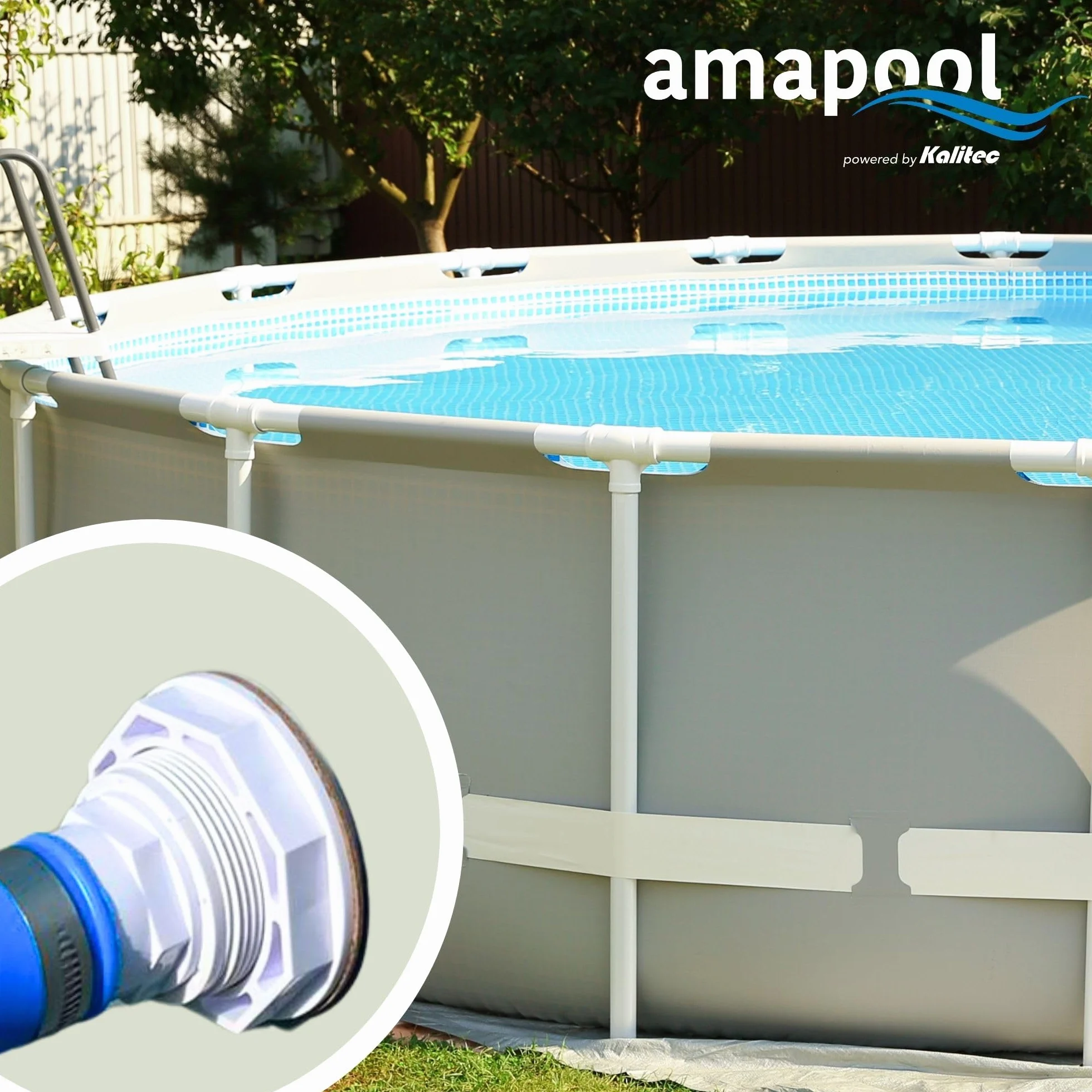 Amapool Dysza wlotowa 14 cm I dysza wlotowa do basenu z tulejką do węża 38/32 mm I standardowa dysza wlotowa basenowa I regulowana głowica dyszy I przyłącze węża 32 mm i 38 mm I długość 14 cm