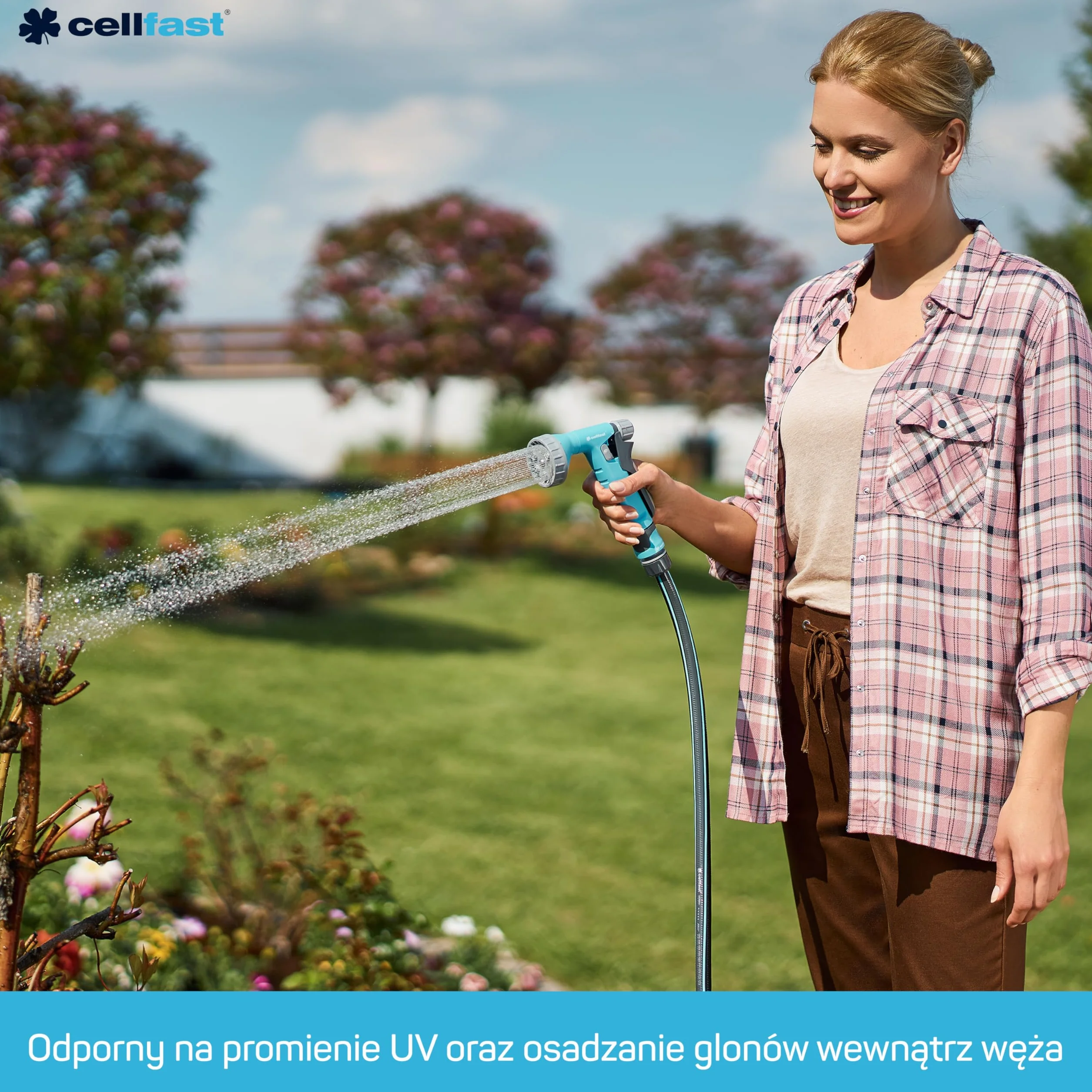 Cellfast Wąż Ogrodowy MULTIFLEX PRO, Wytrzymały, 6-Warstwowy, oplot trykotowy ATS2, Odporny na UV i Glony, Wolny od metali ciężkich, technologia velvet, 35 Bar, -20/+65°С temp. 1/2", 20m