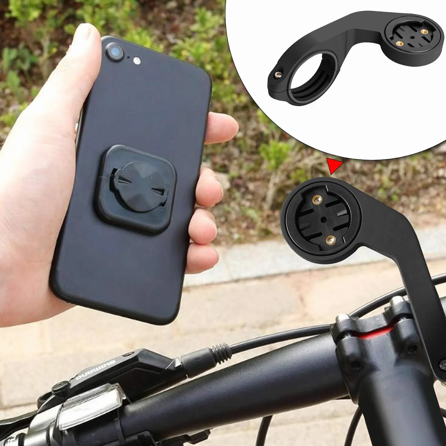 Voarge Uchwyt rowerowy Garmin Edge, kompatybilny z IGS GPS GoPro
