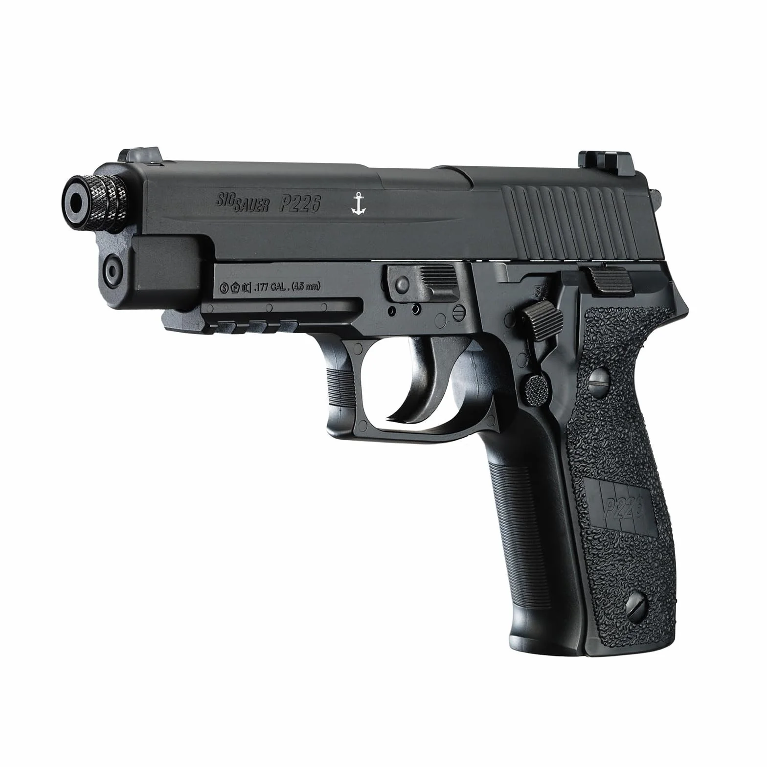 SIG SAUER P226 MK-25 CO2-Powered .177 Cal Semi-Auto Black Airgun Pellet Pistol with 16rd 8x2 Rotary Magazine