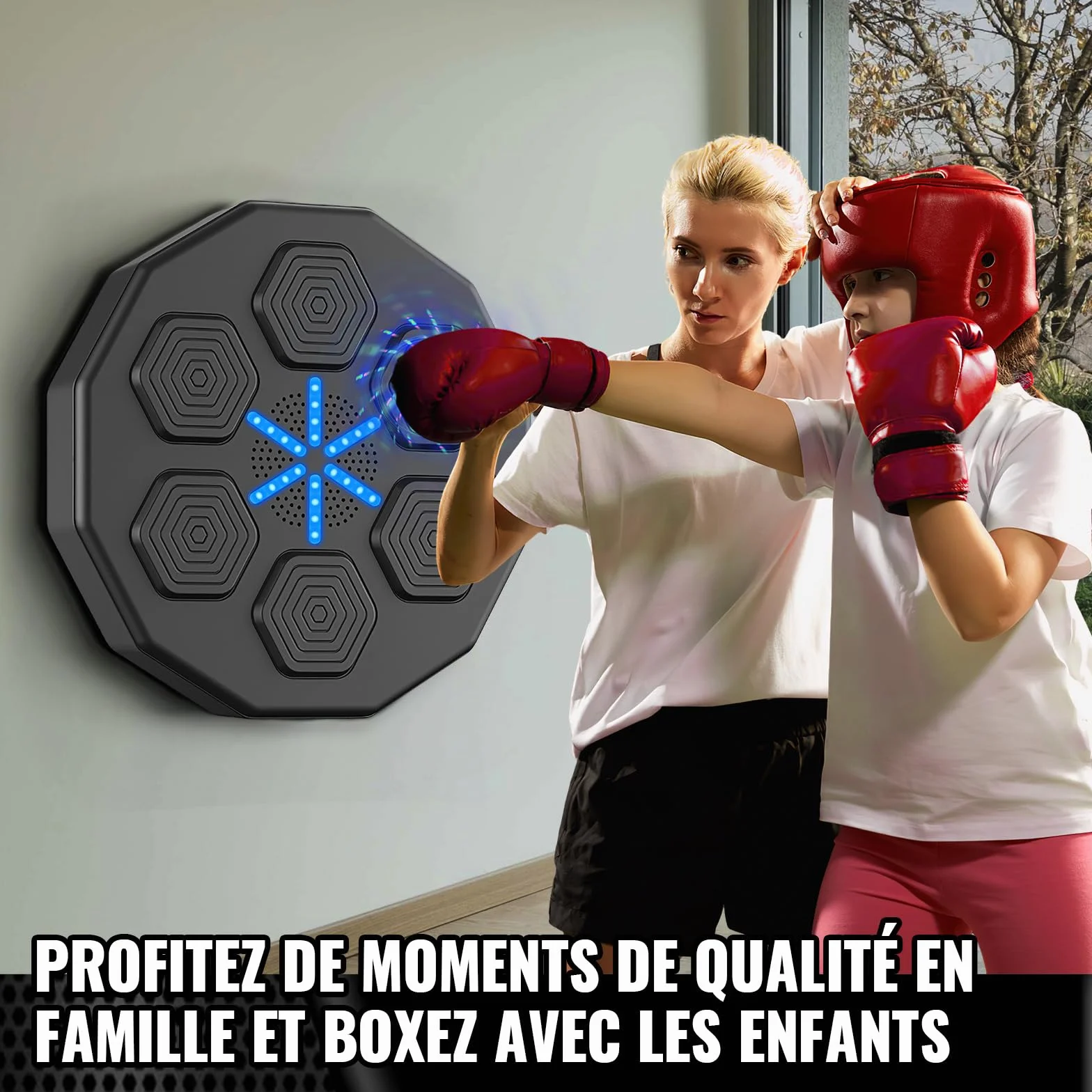 EagerMinds Maszyna do boksu muzycznego Bluetooth, inteligentny elektroniczny bokser z rękawicami