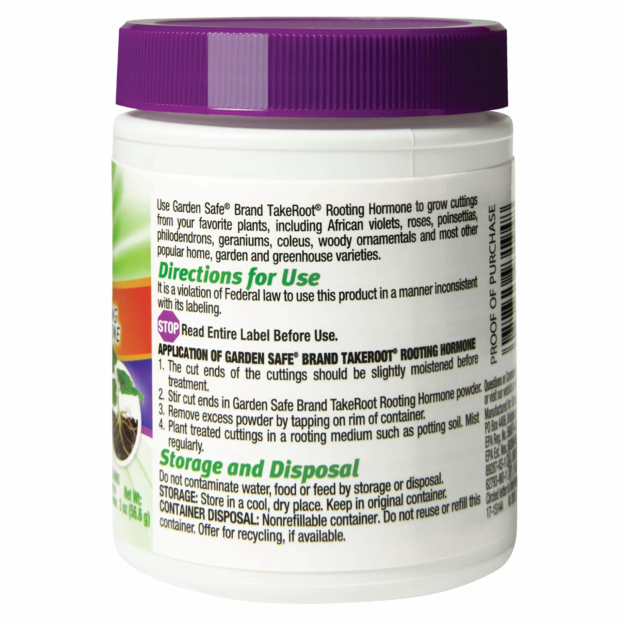 Garden Safe Weź ukorzenienie hormonu, wspomaga ukorzenienie, wyhodowanie nowych roślin z sadzonek, 59 g