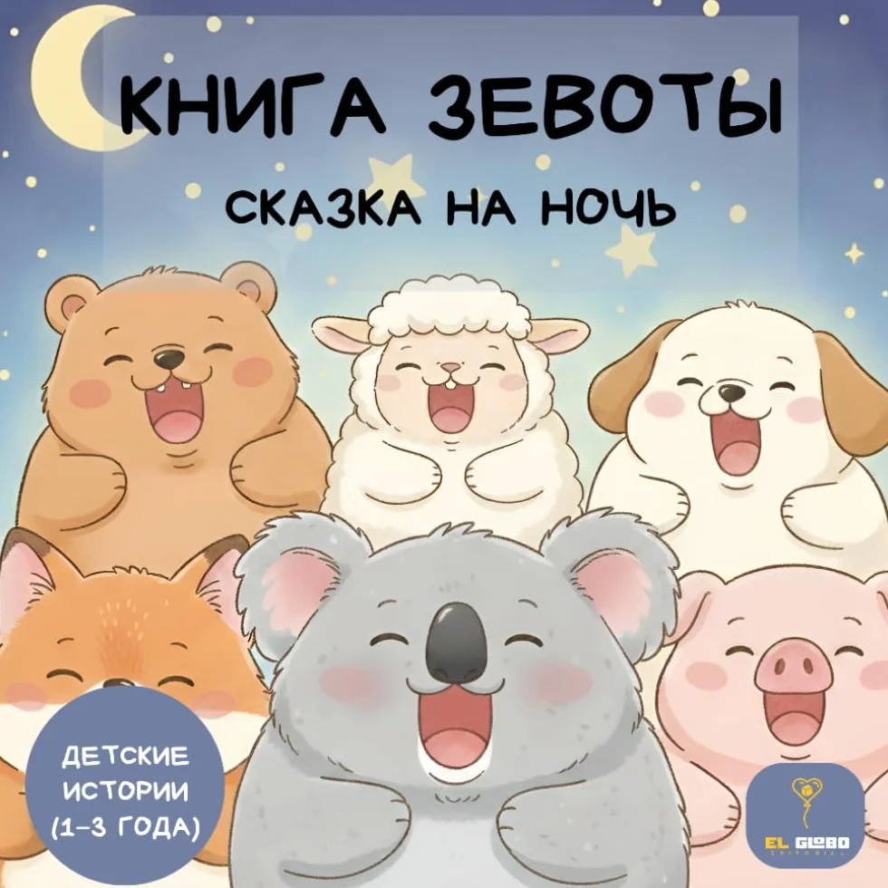 Книга зевоты - Russian Bedtime Story for Toddlers 1-3: Bilingual | Sleepy Animal Book for Kids | Сказка на ночь и детские истории о животных | СКАЗКА НА НОЧЬ | детские истории (1–3 года)