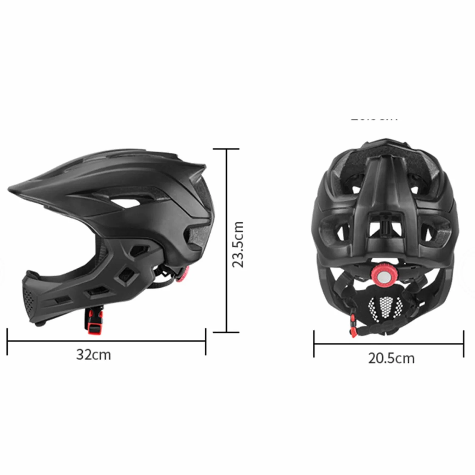 Kask dziecięcy na całą twarz odpinany ochraniacz podbródka rowerowy deskorolkowy sprzęt ochronny