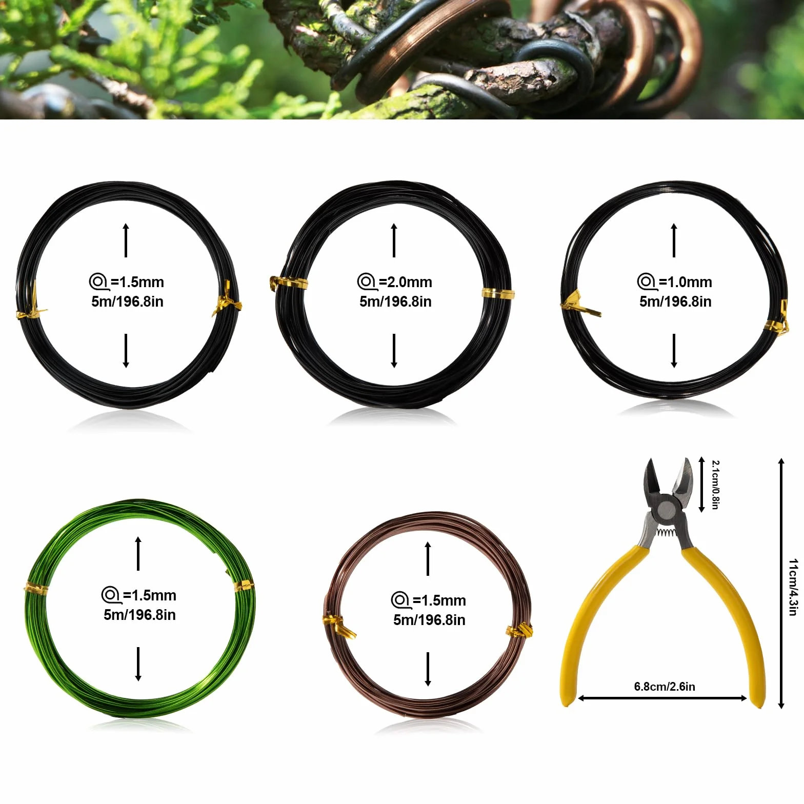 Zestaw 5 rolek anodyzowanego aluminium (1,0 mm, 1,5 mm, 2,0 mm)