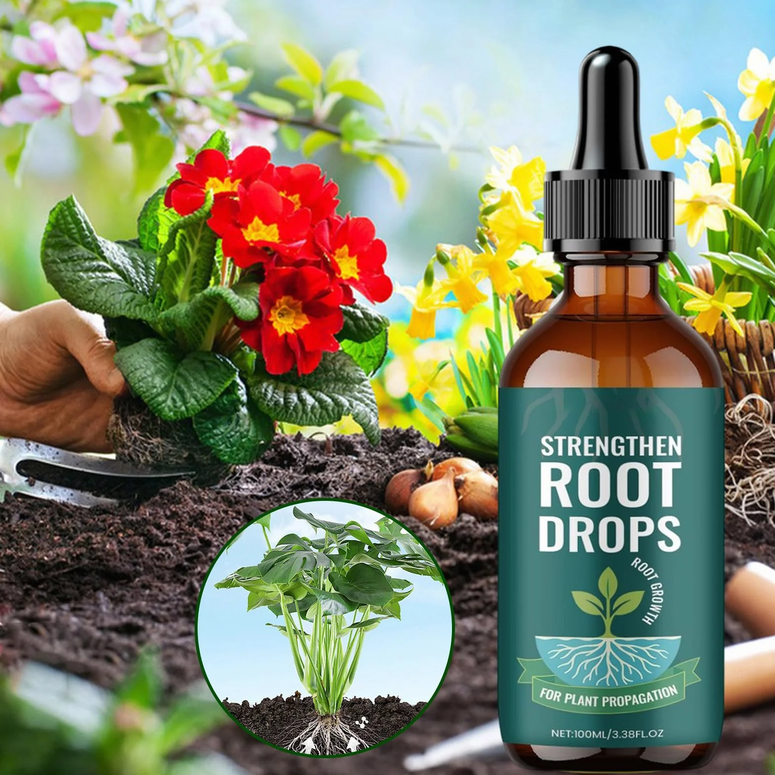 Prop Drops For Plants - P?yn Do Ukorzeniania 100 Ml Z Zakraplaczem | Krople Do Rozmna?ania Ro?lin | do Wewn?trznej Uprawy