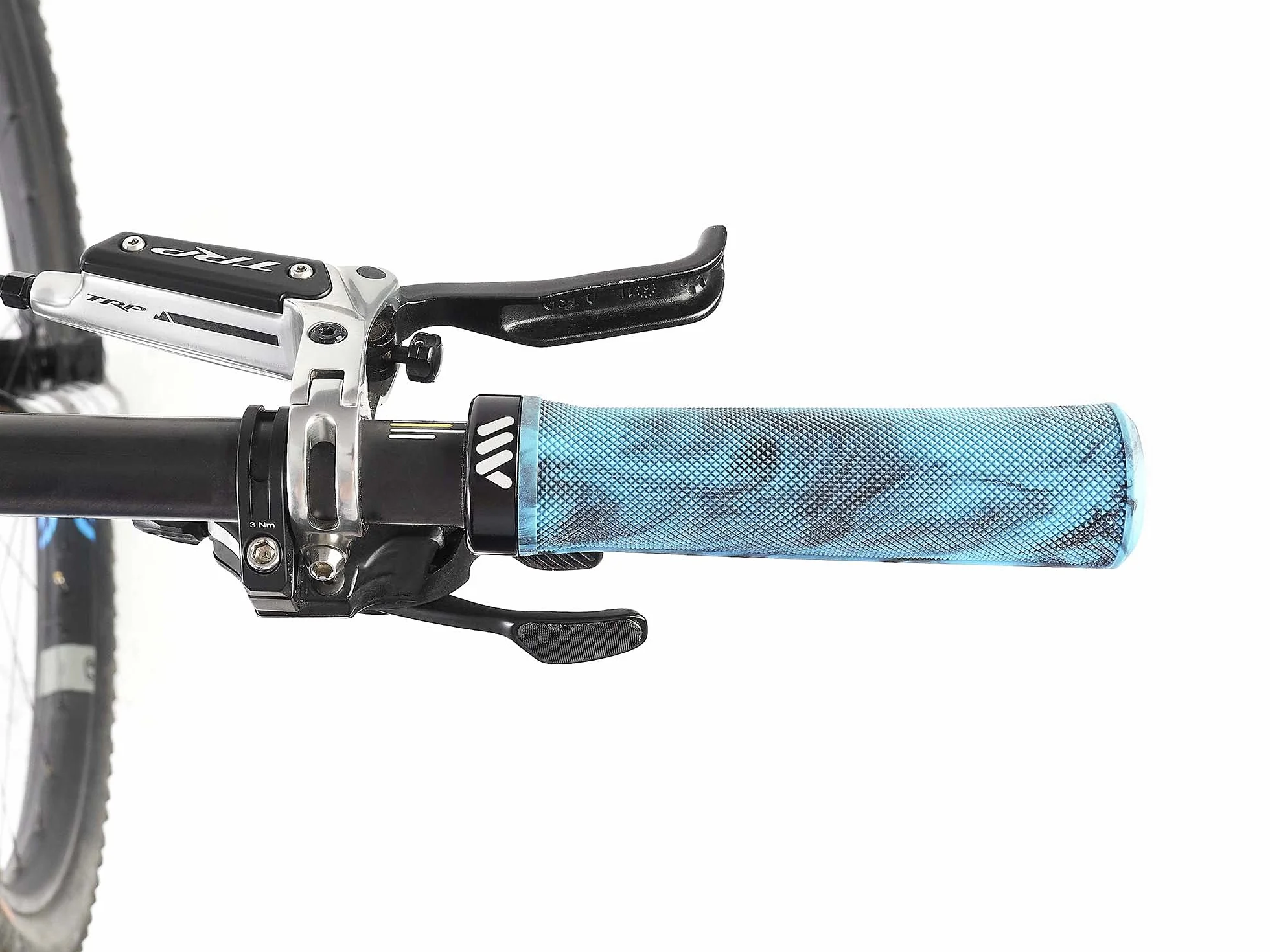 All Mountain Style AMS Berm Grips - blokowana średnica stożkowa, niebieski kamuflaż
