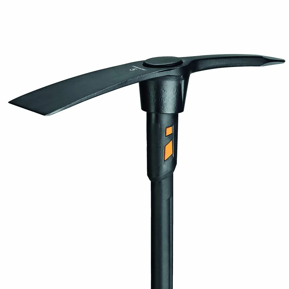Fiskars Kilof IsoCore L do ciężkiej pracy na ciężkich, kamienistych glebach, Długość: 91 cm, Waga: 3,4 kg, Czarny/ pomarańczowy, 1020166