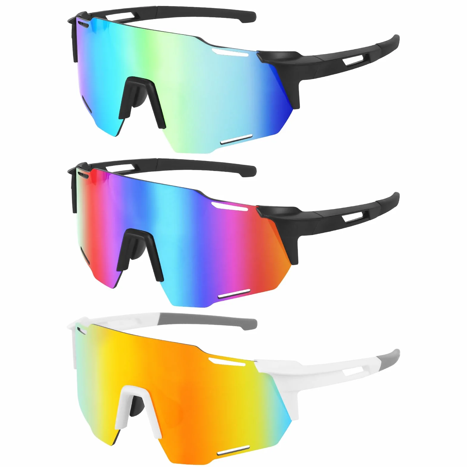 Mineup Rave okulary przeciwsłoneczne sportowe UV400 polaryzacyjne 3 sztuki