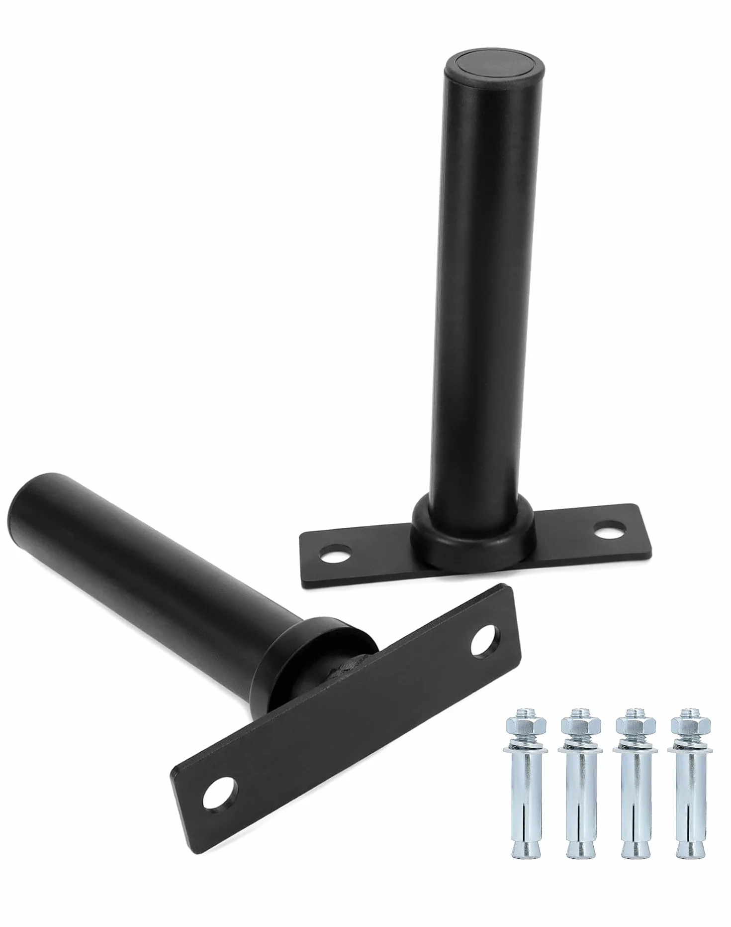 QWORK® naścienny uchwyt talerzowy 28 cm x Ø 4,8 cm, wytrzymała konstrukcja stalowa Olympic uchwyt na talerze z bolcami mocującymi, maks. 220 kg