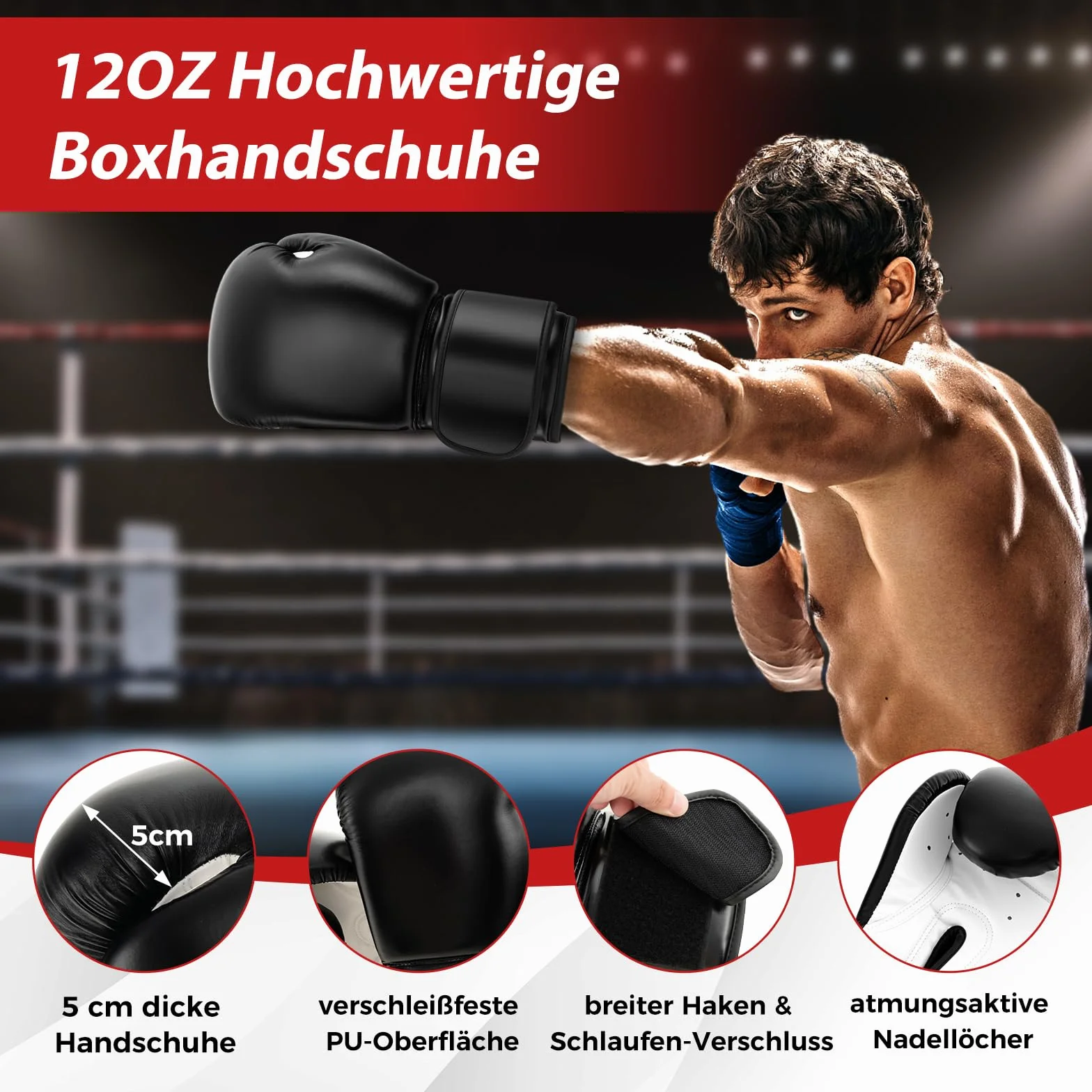 COSTWAY Wolnostojący worek bokserski, 173 cm/182 cm, stojący, z rękawicami bokserskimi i nóżką z przyssawką, worek kickboxing Trainer MMA dla dzieci i dorosłych