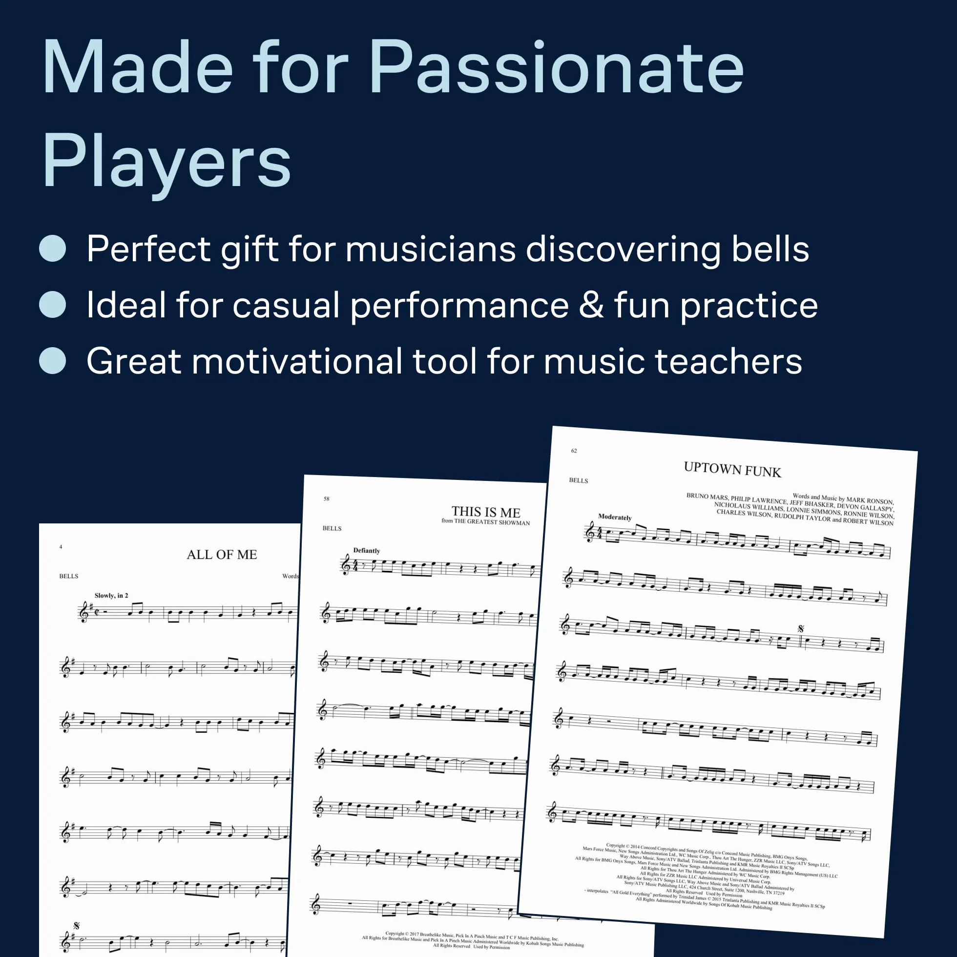 First 50 Songs You Should Play on the Bells/Glockenspiel: A Must-Have Collection of Well-Known Songs, Including Several Bells Features!