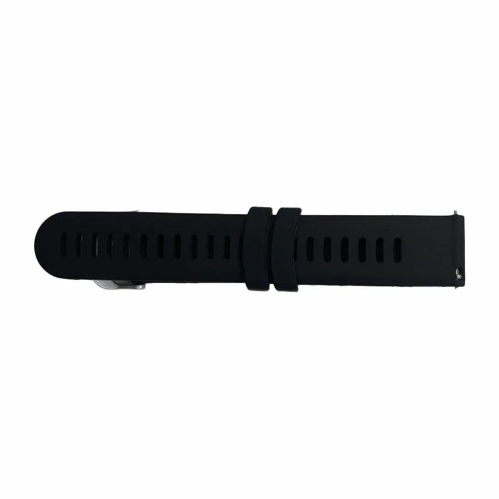 Silikonowy pasek zapasowy 20mm kompatybilny z Garmin Forerunner 245/245 Music, 645/645 Music, Vivoactive 3/5/3 Music, Vivomove HR/Venu/Move 3 Czarny