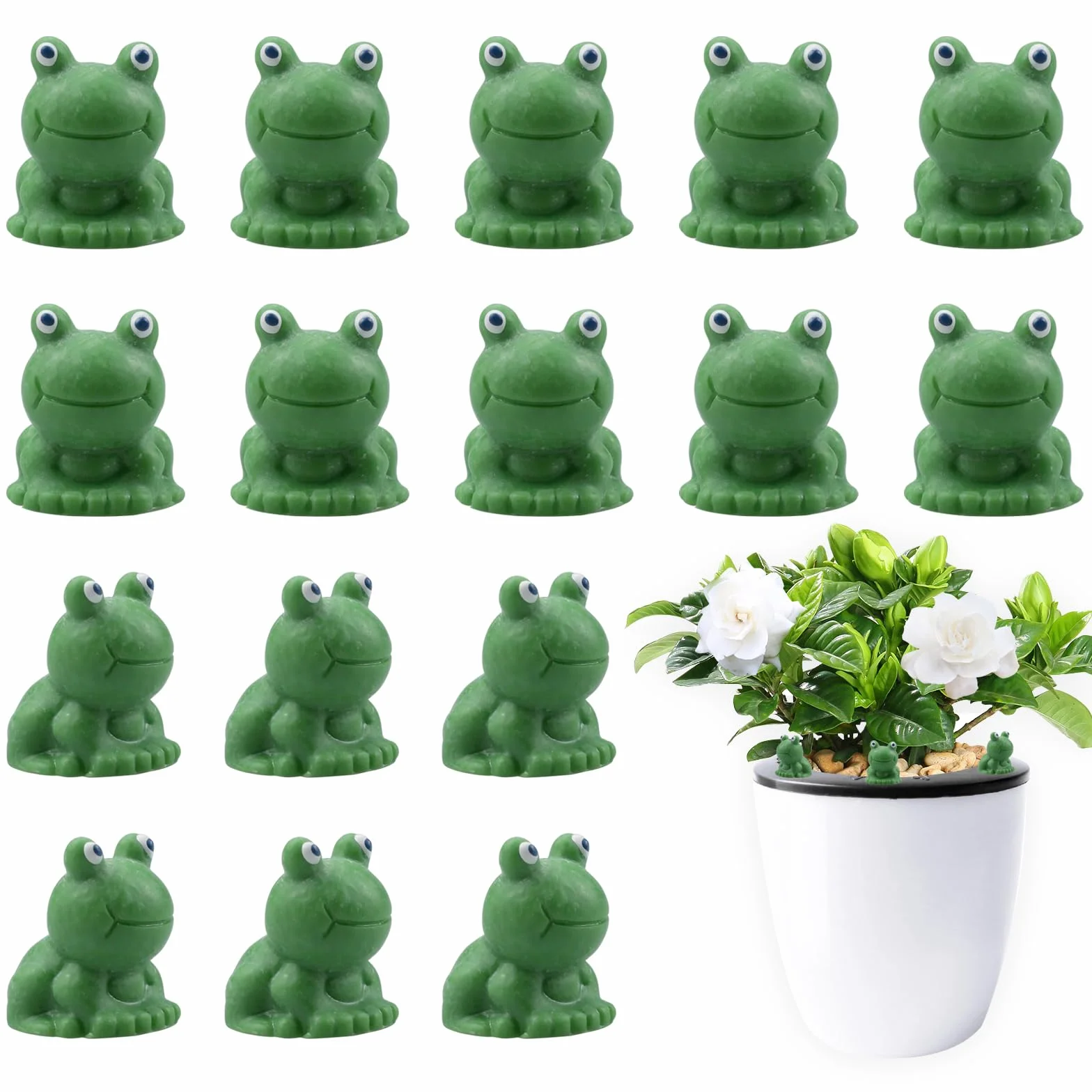 100 Pezzi Mini żaby, Mini żaby z żywicy, śliczne małe żaby zabawki, Mini żabie figurki do dekoracji ogrodu krajobraz akwarium doniczki DIY (zielony)