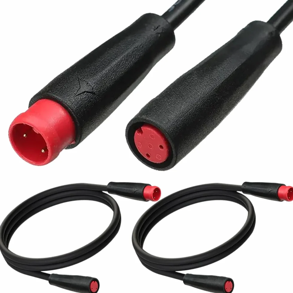 Przedłużacz Ebike wodoodporny żeński na męski kabel elektryczny do roweru, czujnik biegów i hamulca zestaw modyfikacyjny 2 szt.