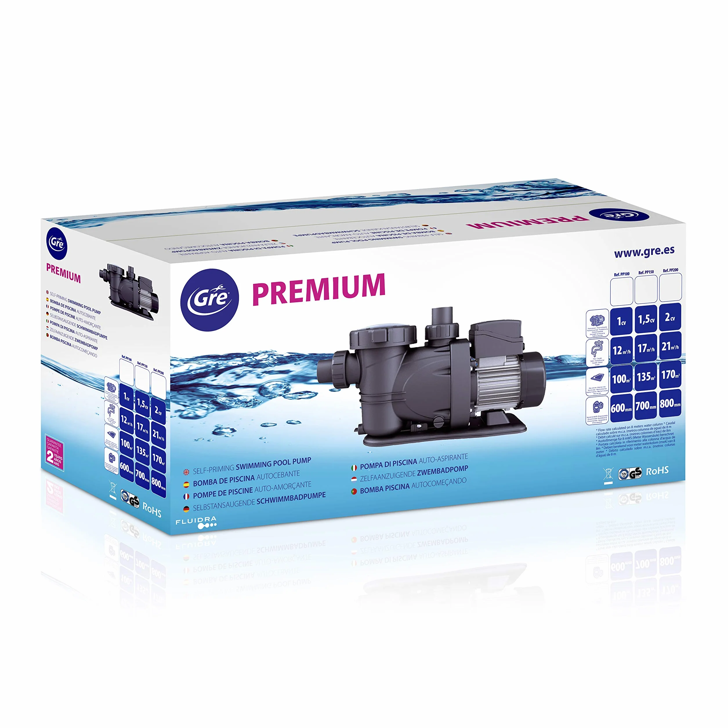 Gre PP077H pompa filtracyjna do basenu, 600 W, 17 000 l/h