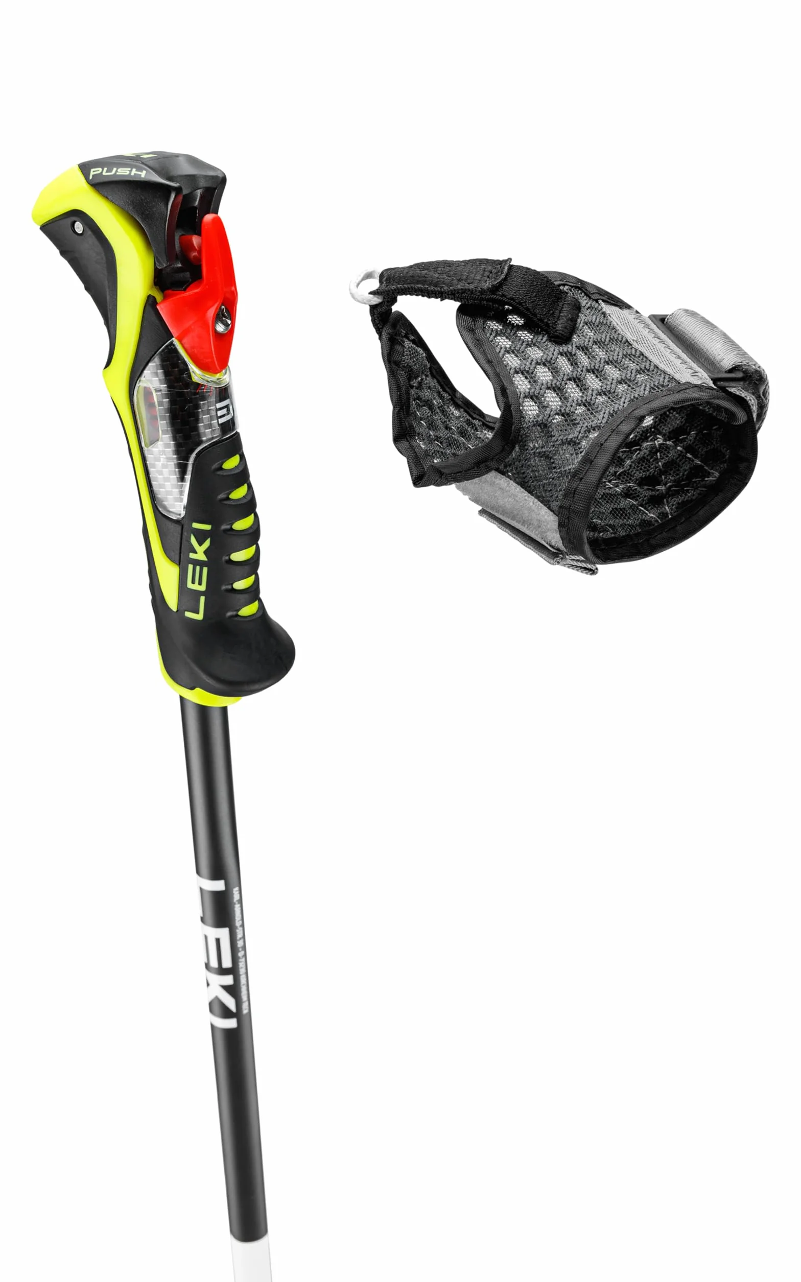 LEKI Airfoil 3D / 14 mm - White/Yellow - kijki narciarskie unisex z Trigger 3D