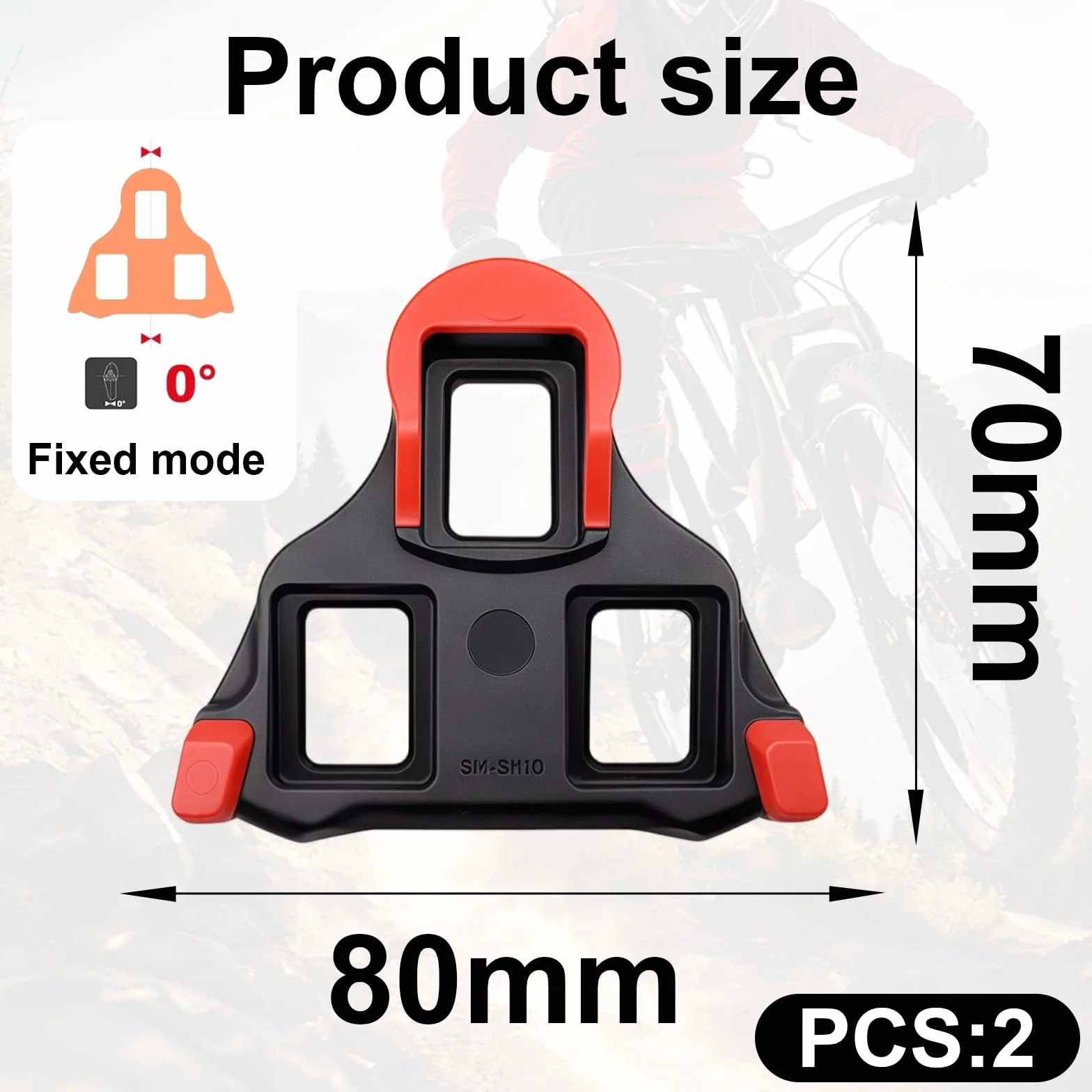 SPD Cleats do butów rowerowych kompatybilne z Shimano SPD SL, zestaw antypoślizgowy czerwony