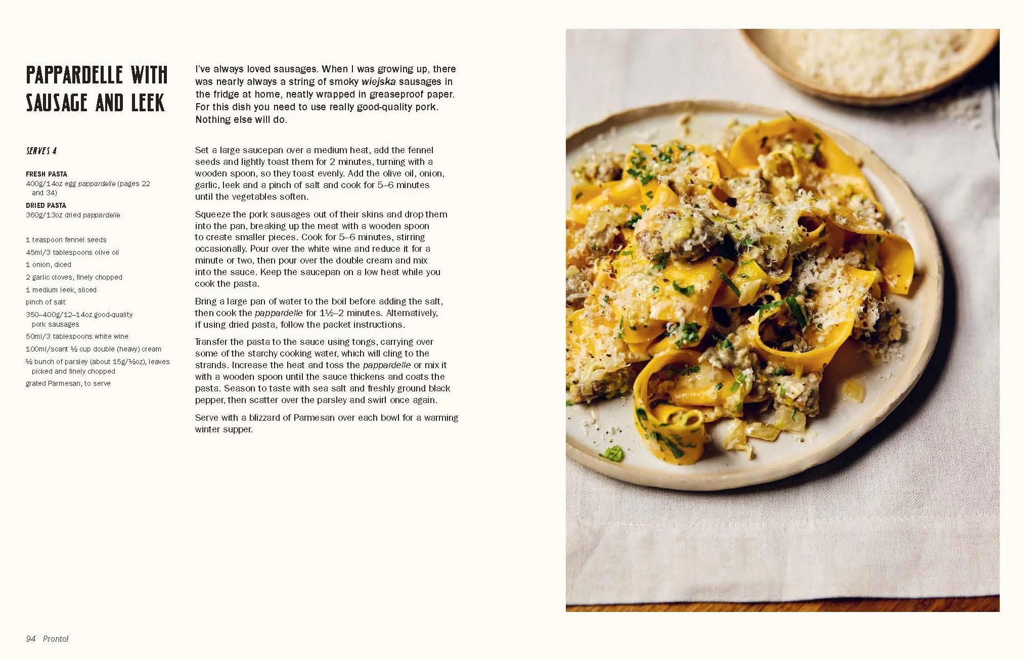 Pasta Pronto: Simple, Speedy Recipes to Make Again & Again