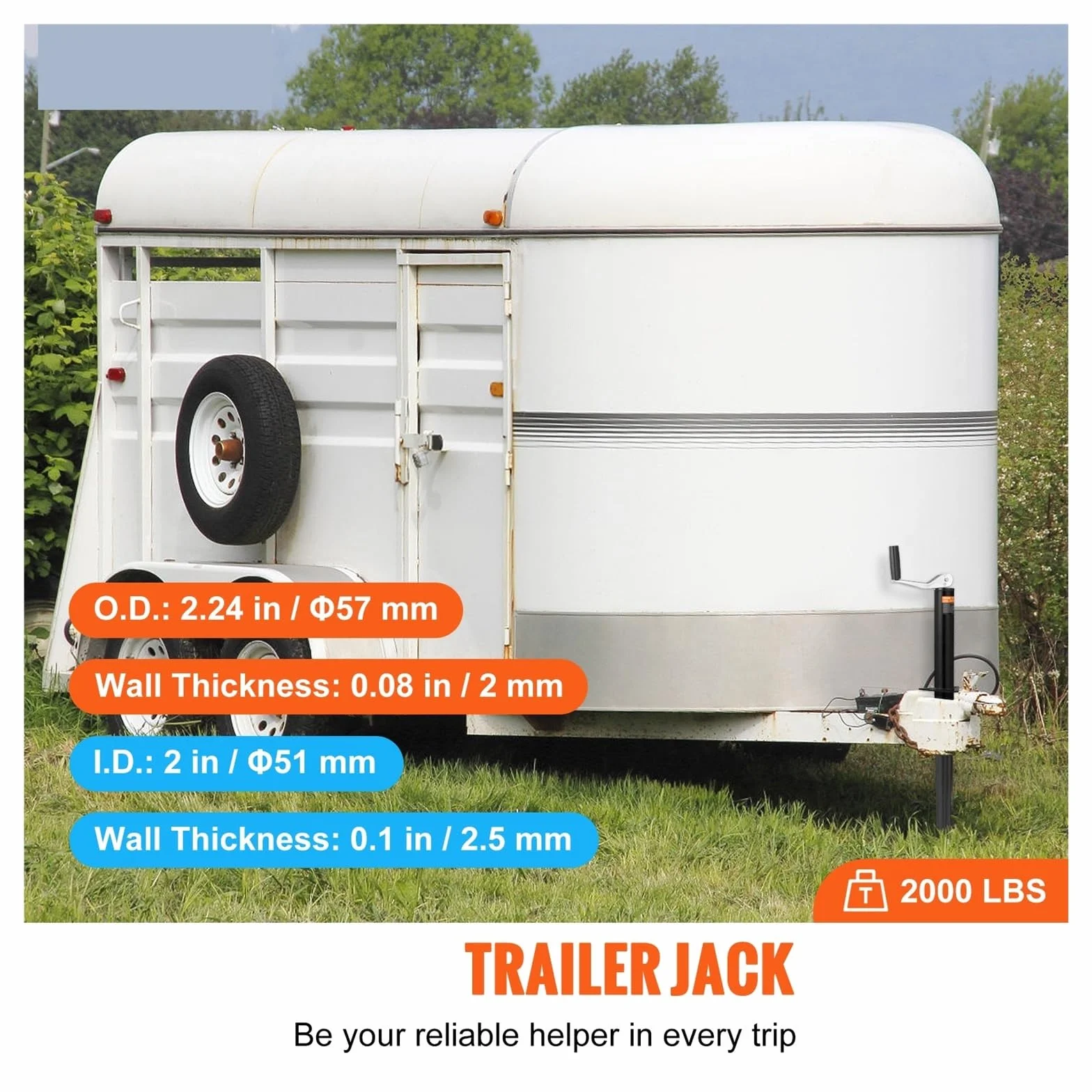 Trailer Jack A-frame Bolt Tongue With Handle 2000lbs Stands Support Legs For Lifting Boat RV Parts Accessories