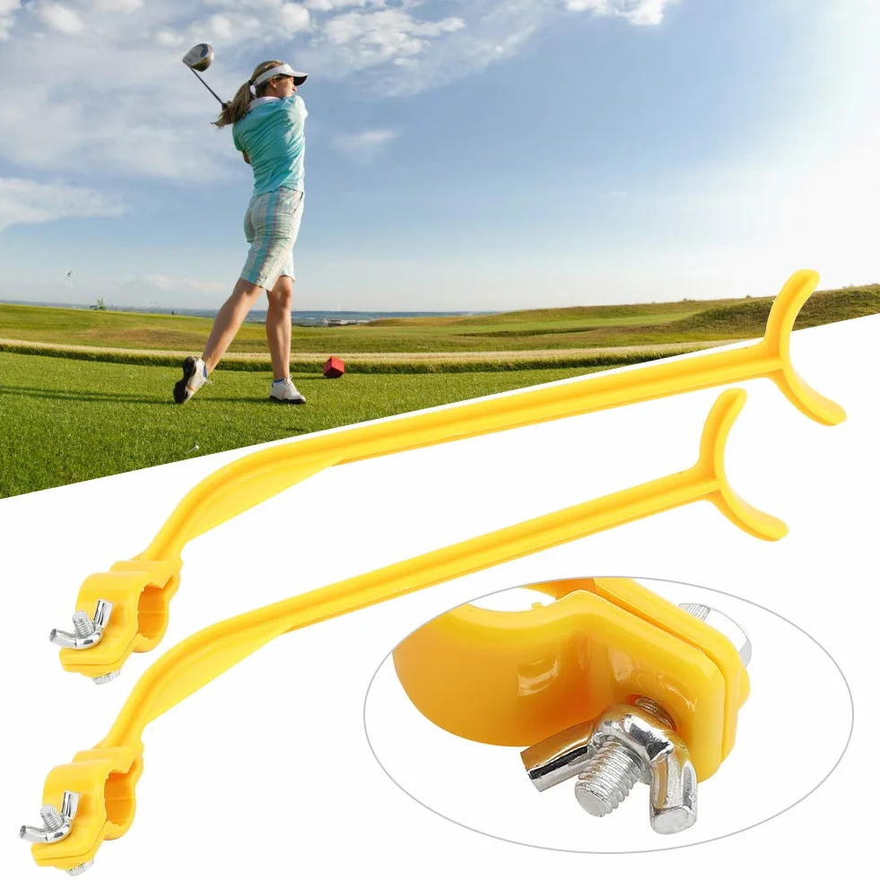 Golf Swing Trainer Golf Swing Trainer Alignment Training Aid, zestaw 2 szt., narzędzia do ćwiczeń korekcji postawy nadgarstka, żółty