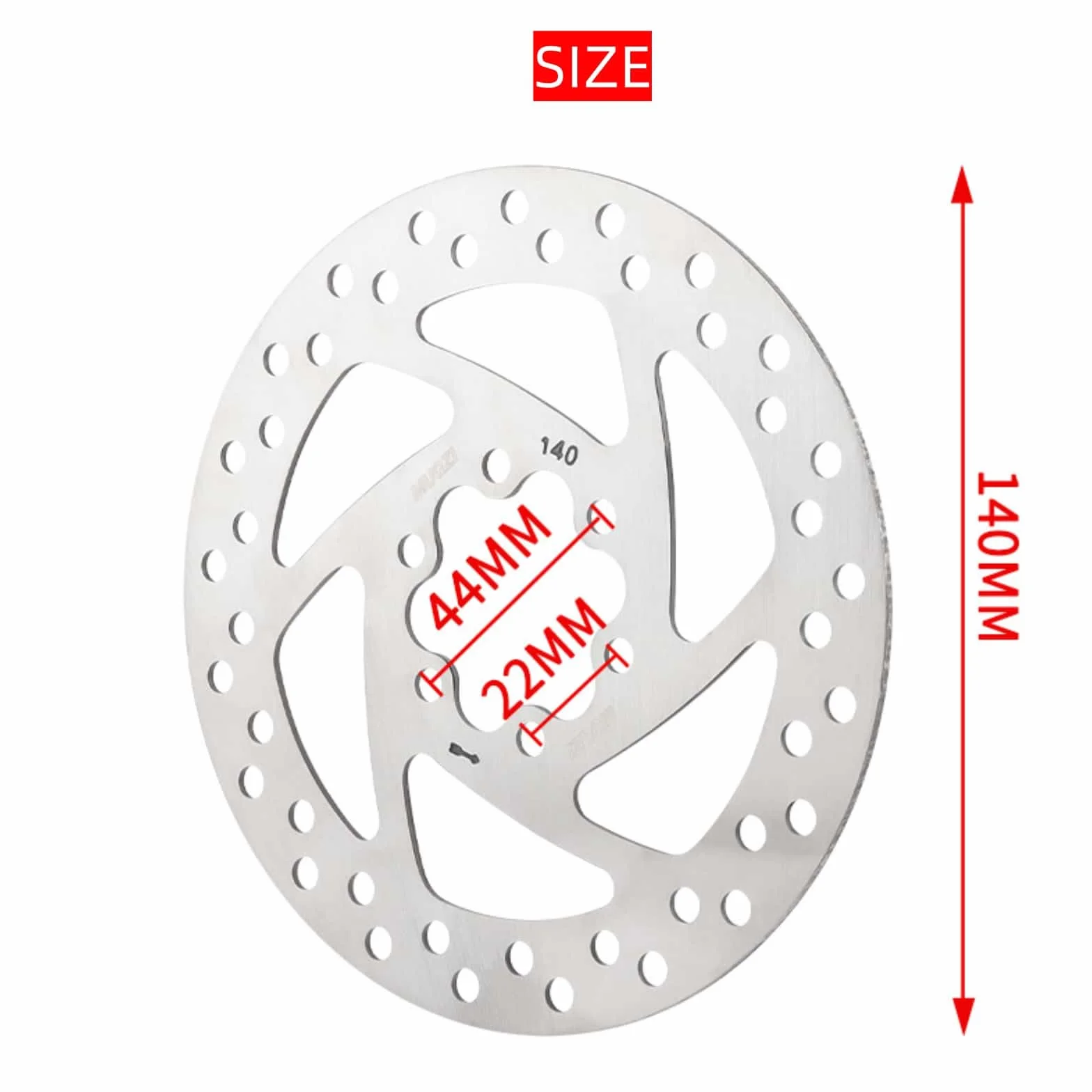 TRKIMAL Zestaw tarcz hamulcowych 140/160/180 mm ze stali nierdzewnej z 12 śrubami do rowerów MTB