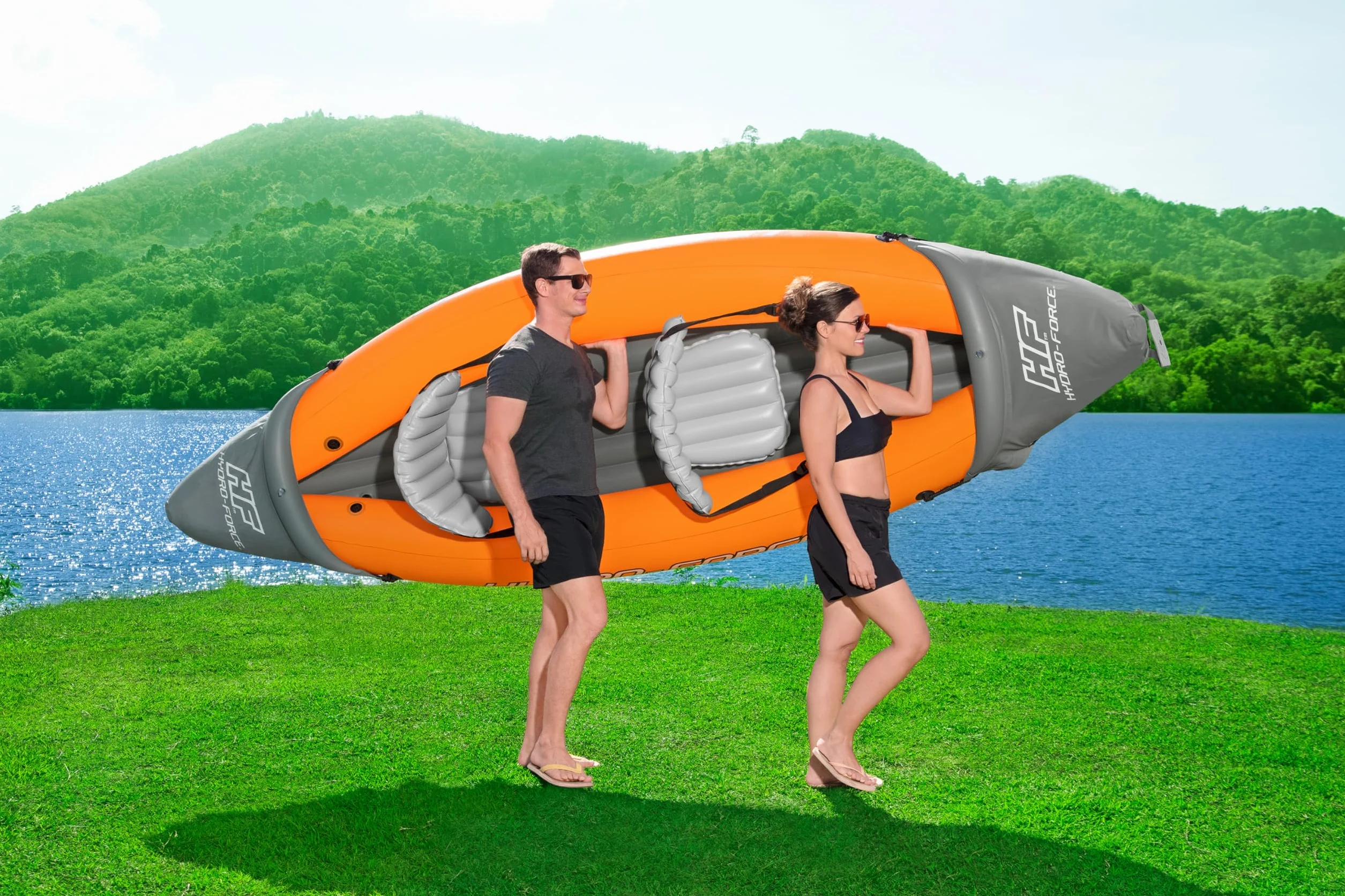 Bestway Hydro-Force Rapid X2 Kajak dwuosobowy zestaw nadmuchiwany z pompką