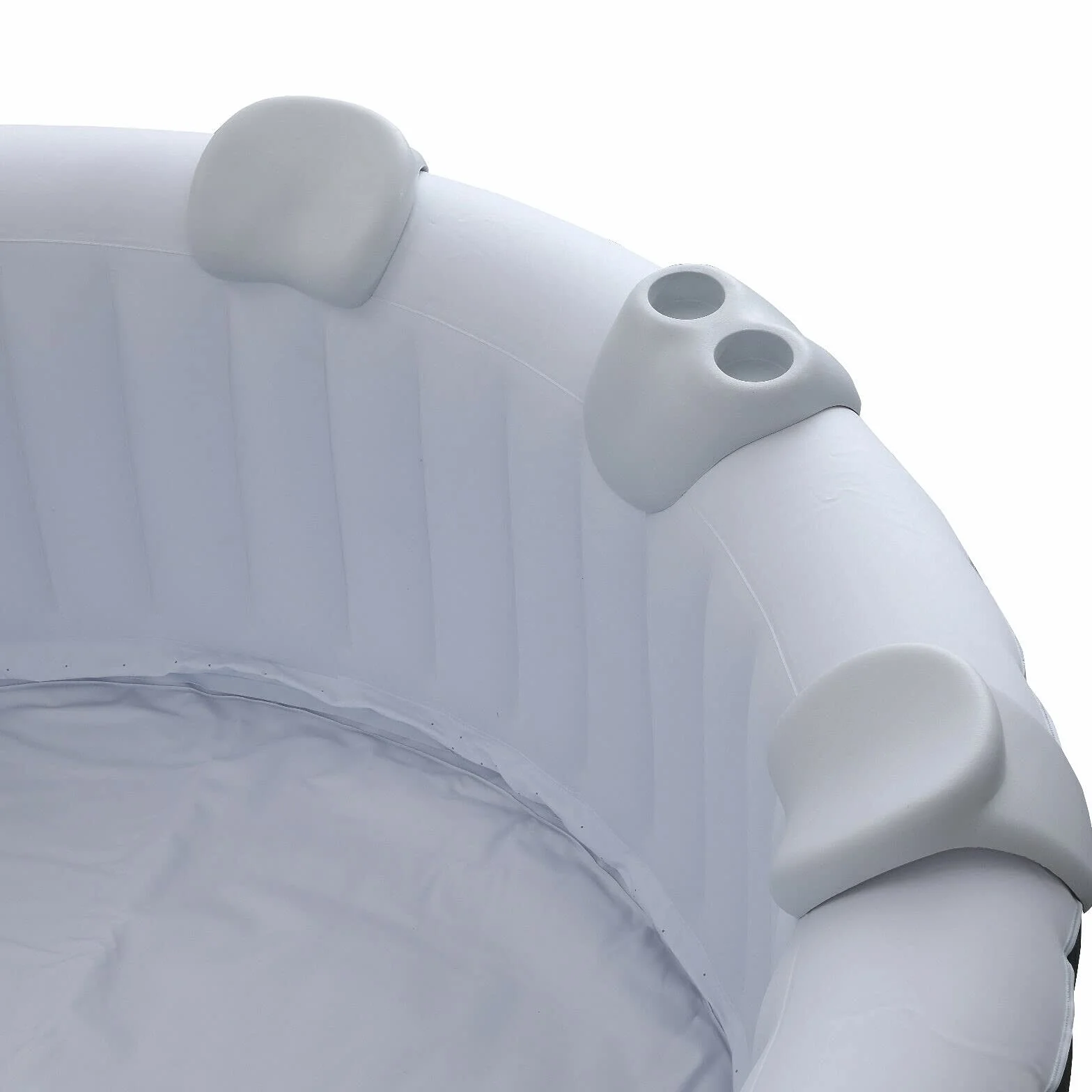 Arebos Zestaw Comfort 2 poduszki na szyję + uchwyt na gorącą wannę | Biały | 100% wodoodporny | Ergonomiczny kształt | Pianka PU