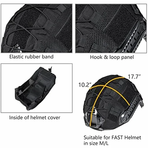 IDOGEAR Szybki kask taktyczny pokrowiec 500D nylon Airsoft M/L