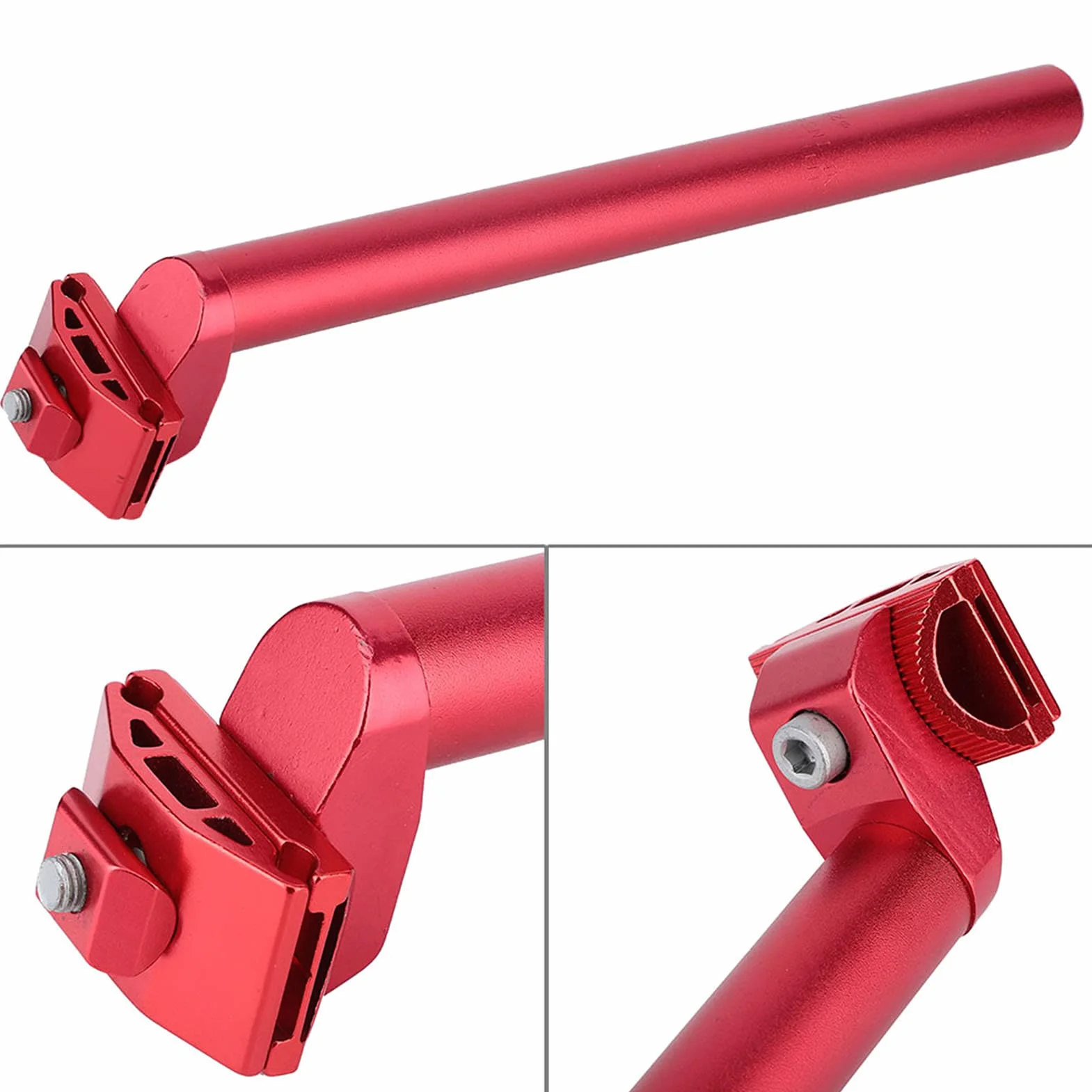 Sztyca Rowerowa 1 Cal 25,4 x 300 mm Chrome Aluminium Stop Odporny na Wstrząsy Rower Szosowy Górski Srebrny