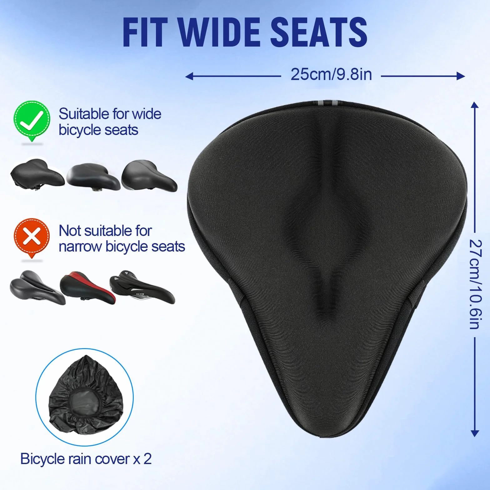 flintronic Ergonomiczny pokrowiec na siodełko rowerowe wodoodporny