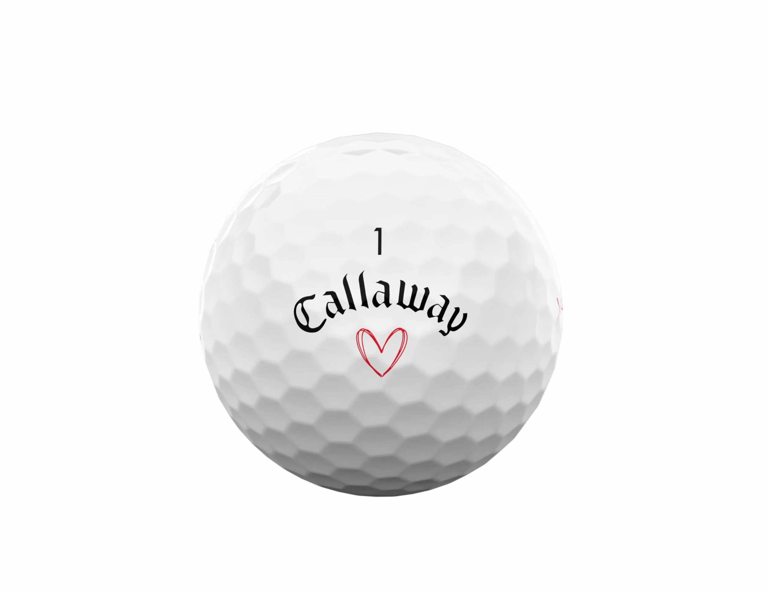 Callaway Golf Supersoft piłka golfowa 2025 Love Heart Walentynki