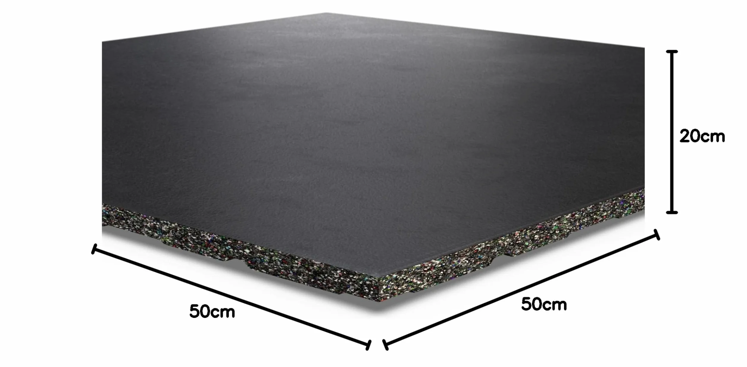 ATLETICA MaxProtect mata ochronna na podłogę 100 x 100 cm 20 mm system kompozytowy wtykowy
