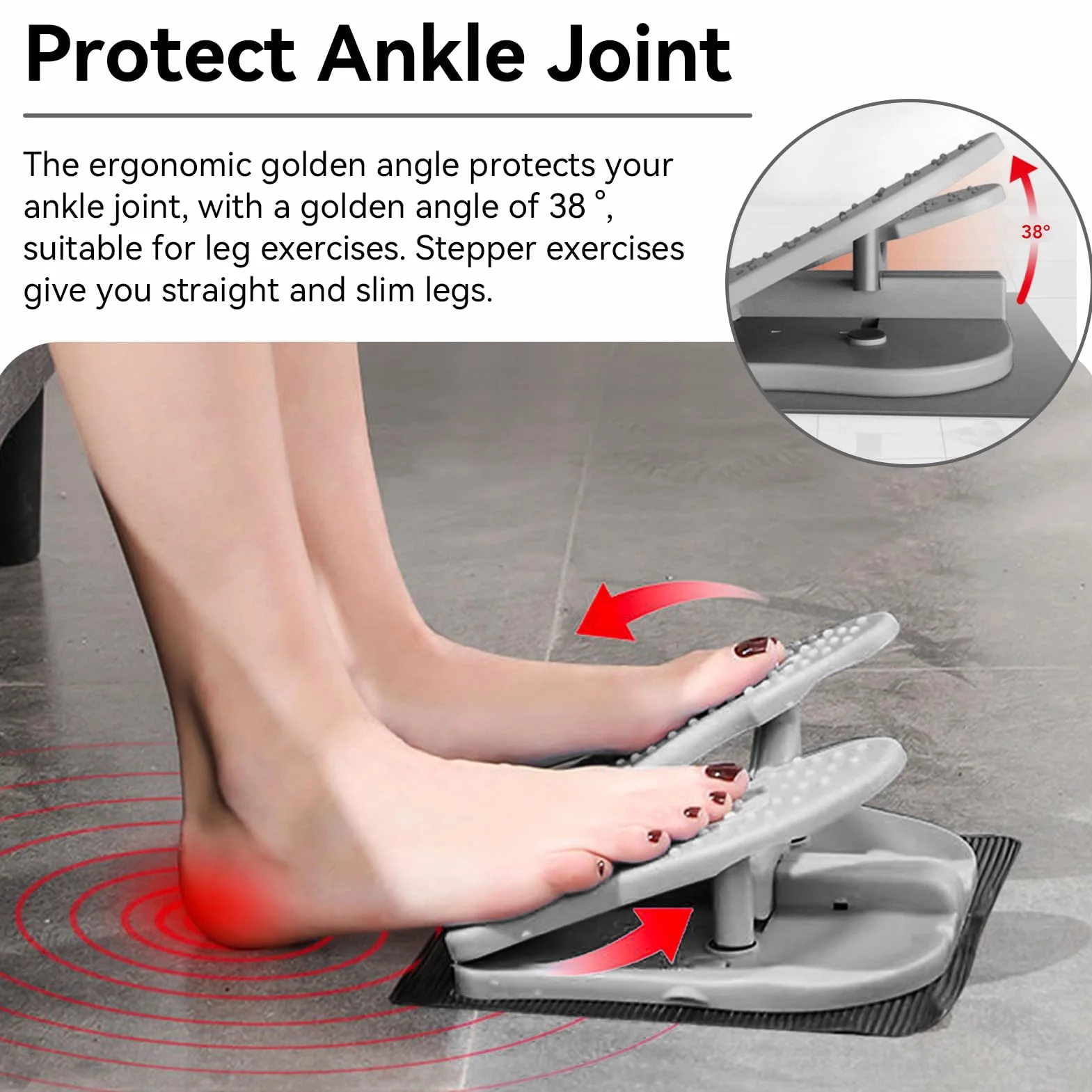 Stepper fitness składany pedał nożny do ćwiczeń mini stepper