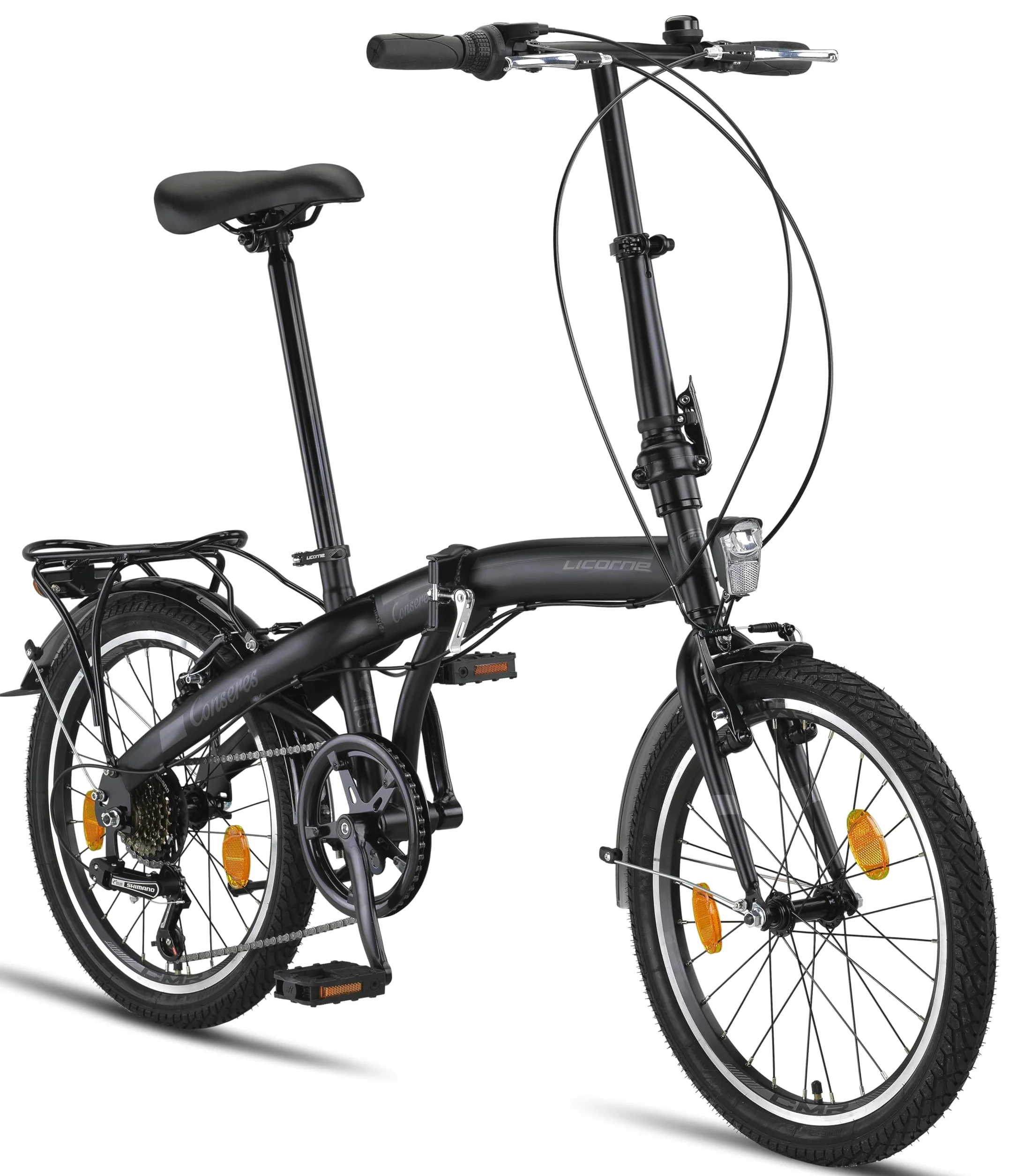 Licorne Bike CONSERES Premium składany rower 20 cali dla mężczyzn i kobiet, 6 biegów
