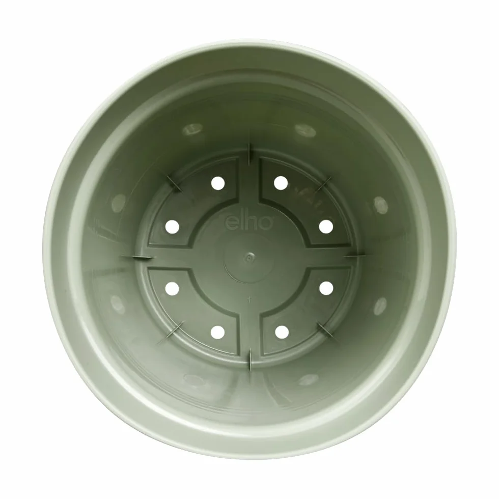 elho Green Basics doniczka do uprawy 15, doniczka na kwiaty do uprawy i zbiorów, Ø 15,0 x wys. 13,9 cm, zielona/kamienna zieleń
