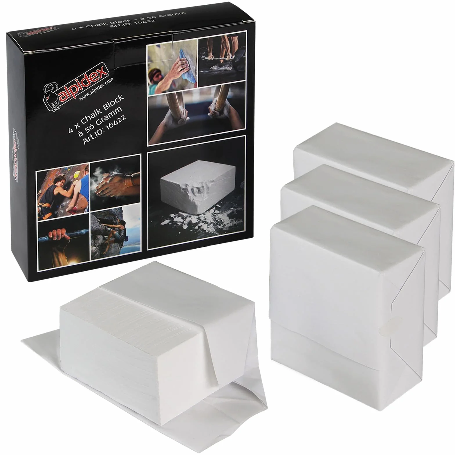 ALPIDEX 4 x Chalk Block Magnezja W Kostce Bouldering Wspinaczka Gimnastyka