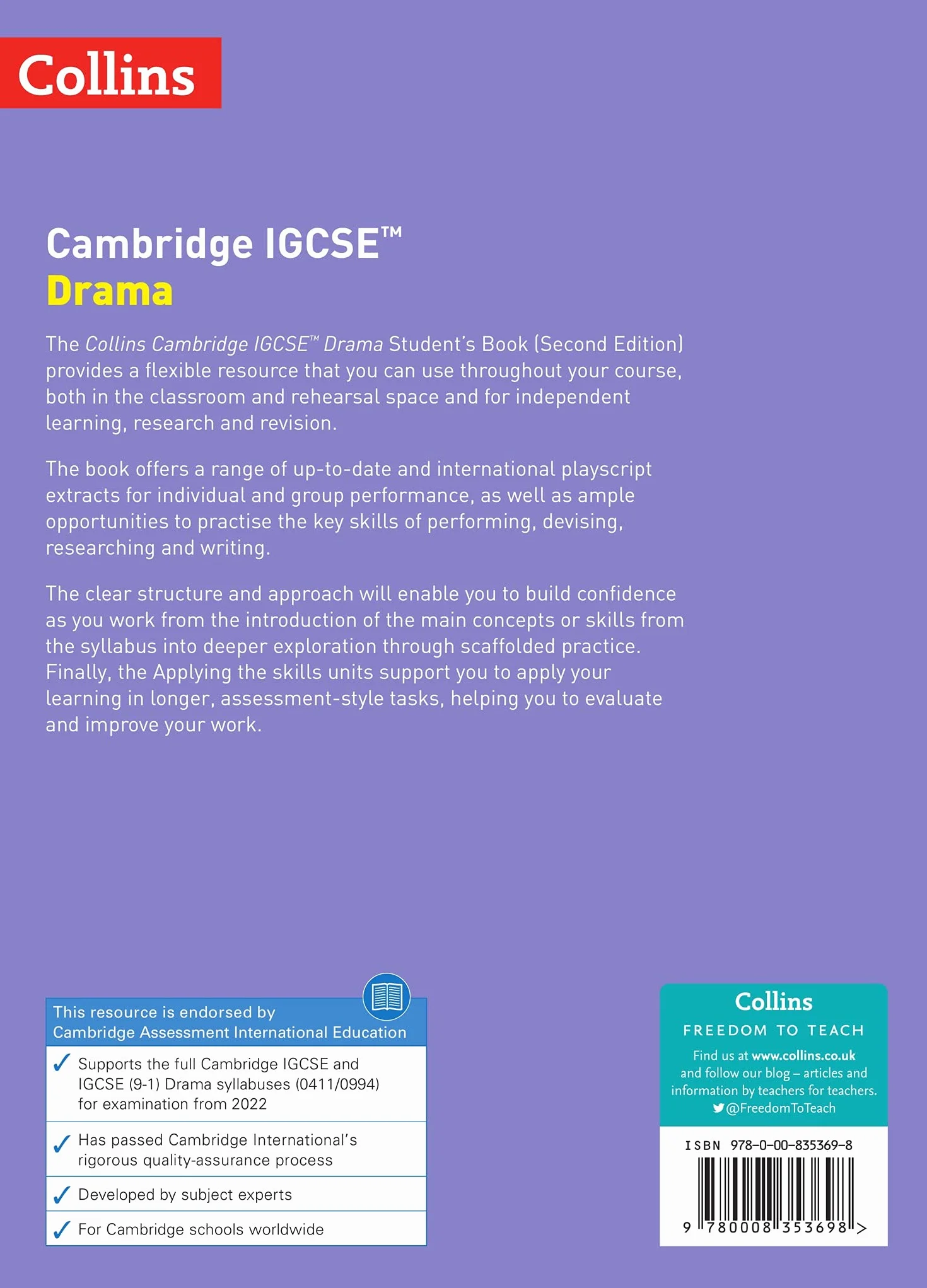 Cambridge IGCSE™ Drama Student’s Book: Second Edition