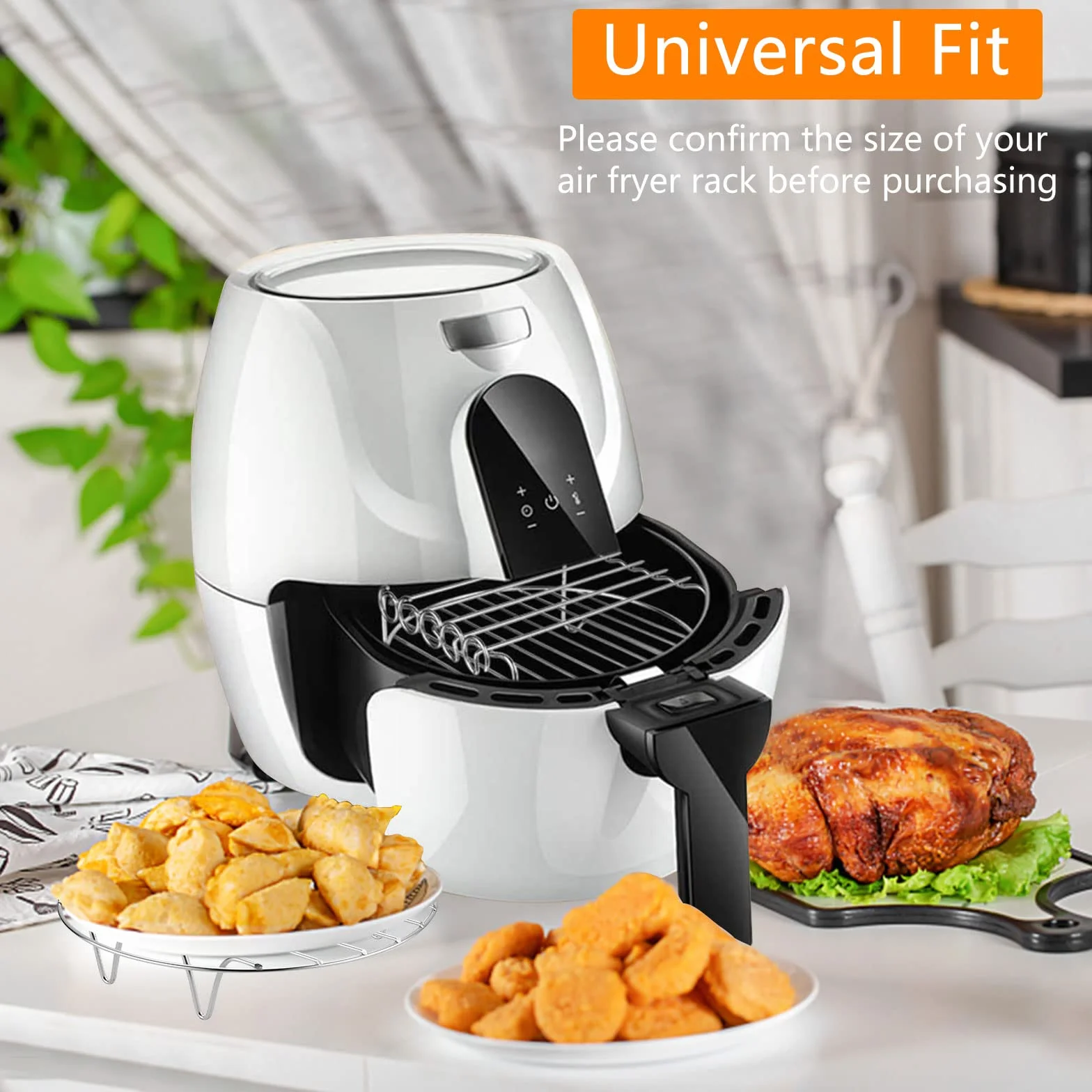 Akcesoria do frytkownicy powietrznej, frytkownicy na powietrze odwadniacz do żywności ze stali nierdzewnej 304, akcesoria do frytkownicy Airfryer grill tostowy do brochettes Steaks Légumes