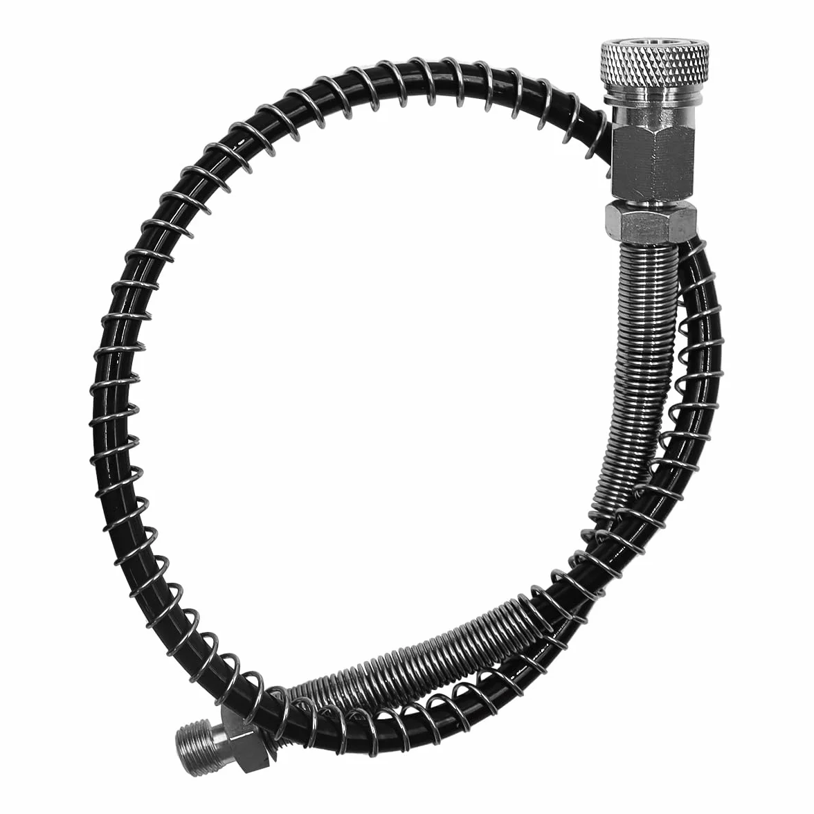 Adapter do stacji napełniania zaworem 6000 psi/400 bar z wężem 50 cm Dual Manometr G5/8-18UNF HPA wysokociśnieniowe powietrze nurkowanie DIN adapter do stacji benzynowej zawór ładowania do PCP