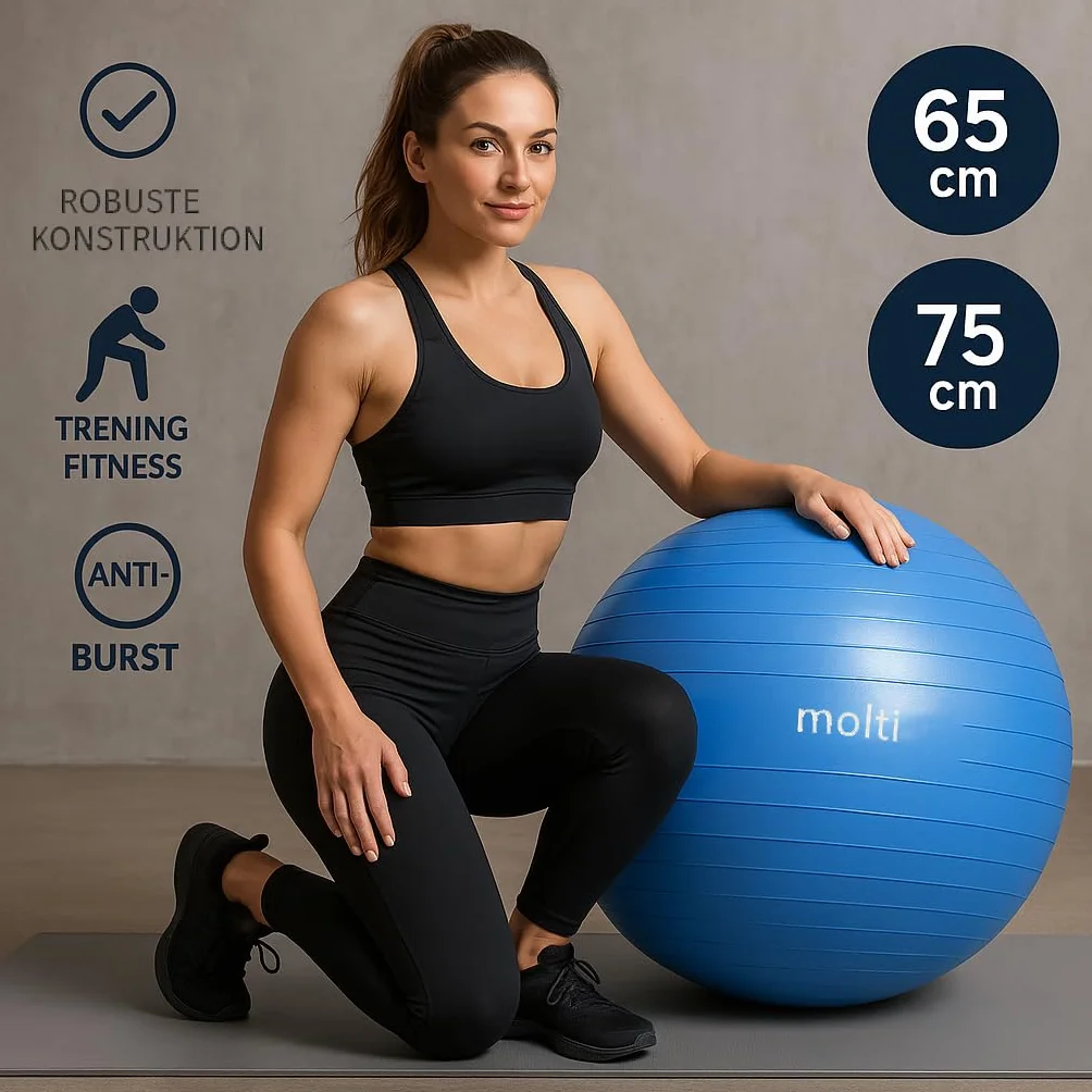 Piłka Gimnastyczna Ø65cm Ø75cm z Pompką Do Fitnessu Jogi Pilatesu
