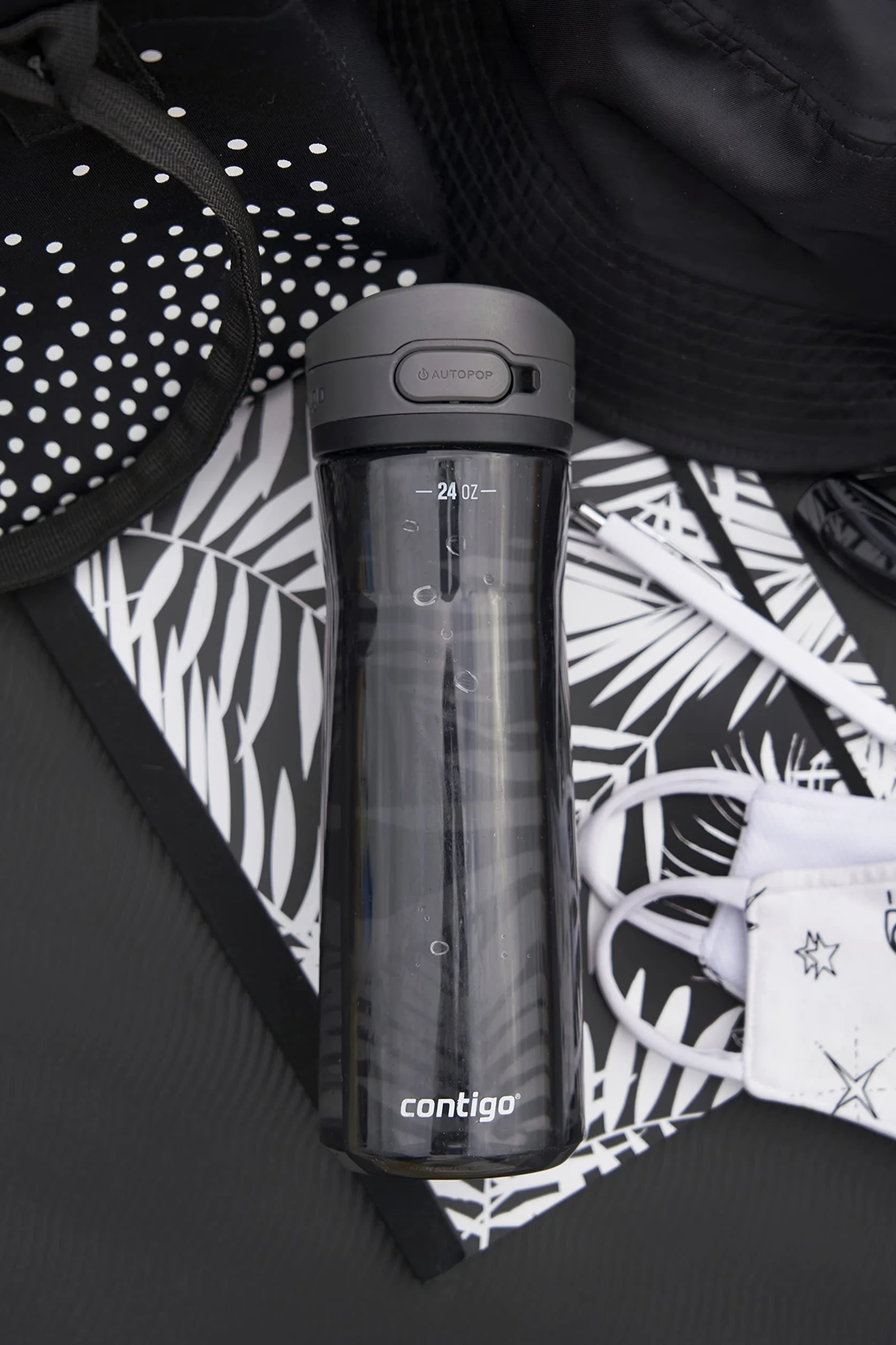 Contigo Jackson Butelka na napoje, duża butelka bez BPA, w 100% szczelna, nadaje się do mycia w zmywarce, do uprawiania sportu, roweru, joggingu, wędrówek, pracy, szkoły, 720 ml