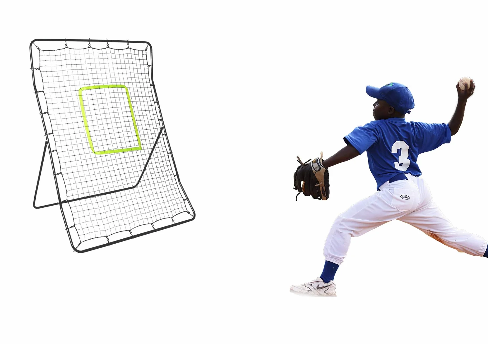 OYE Pitchback Baseball Rebounder siatka do gry w baseball dla dzieci i dorosłych