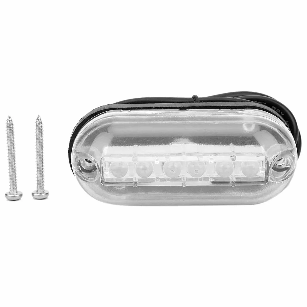 Lampa morska LED 3W DC12V Wodoodporna Zatapialna czerwona