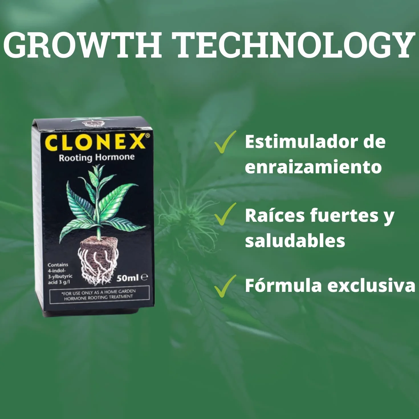 GROWMANIA Clonex Root Gel 50ml - Naturalny aktywator korzeni - Rooting sadzonek - Pomoc w uprawie korzeni roślin i roślin
